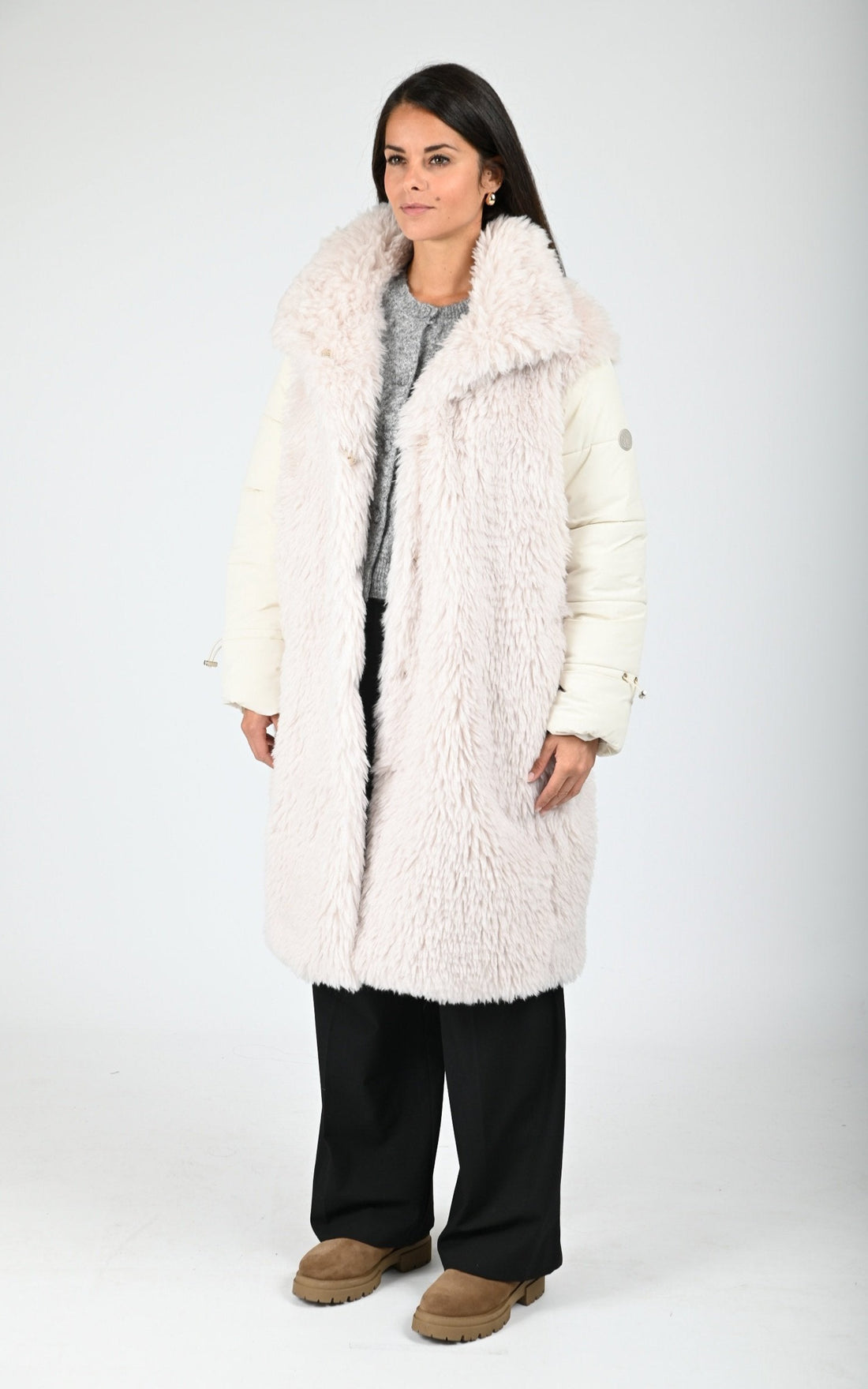 Doudoune fausse fourrure Effect blanc