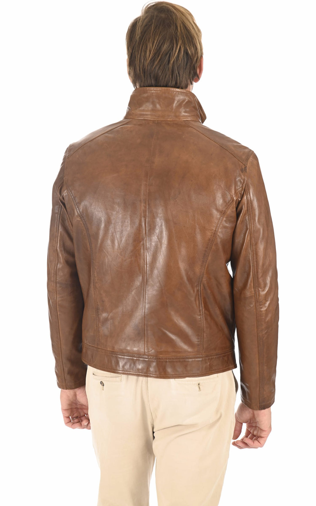 Blouson Cuir Homme Daytona 73, modèle Falconero 100737 de couleur marron
