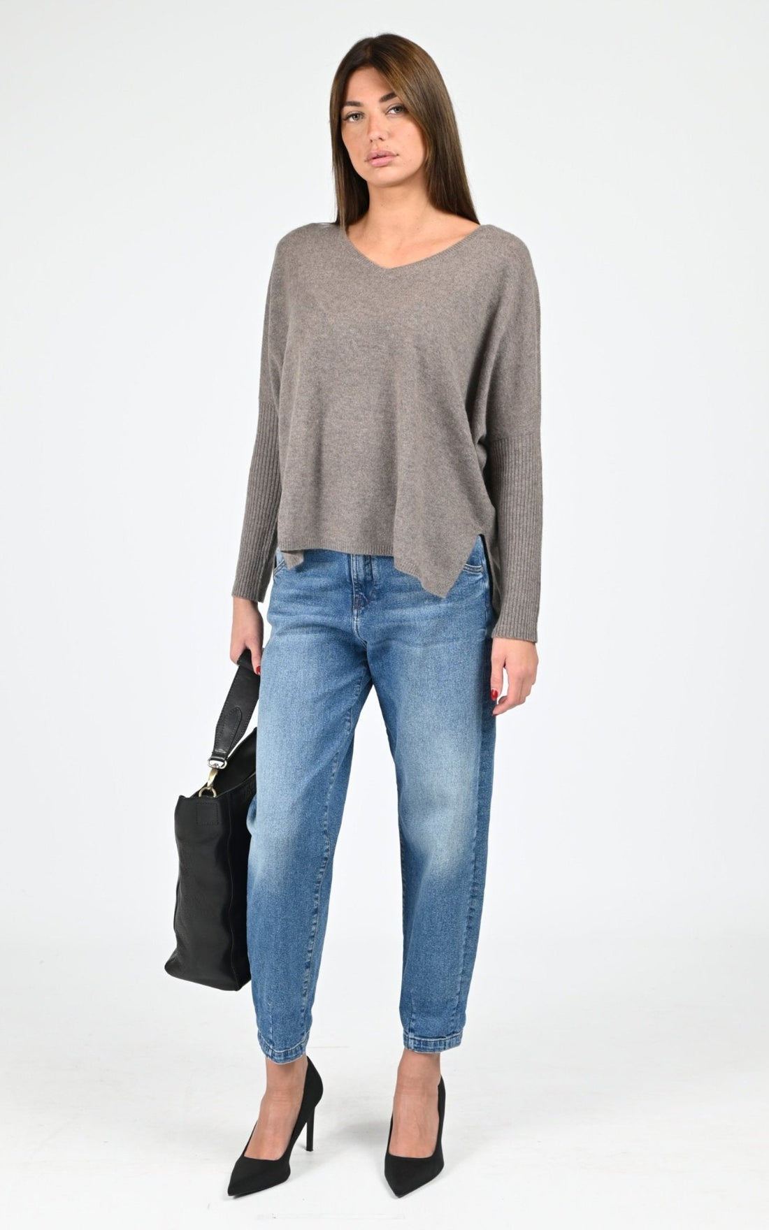 Pull Textile Femme Notshy, modèle Faustine 4704001c de couleur vison