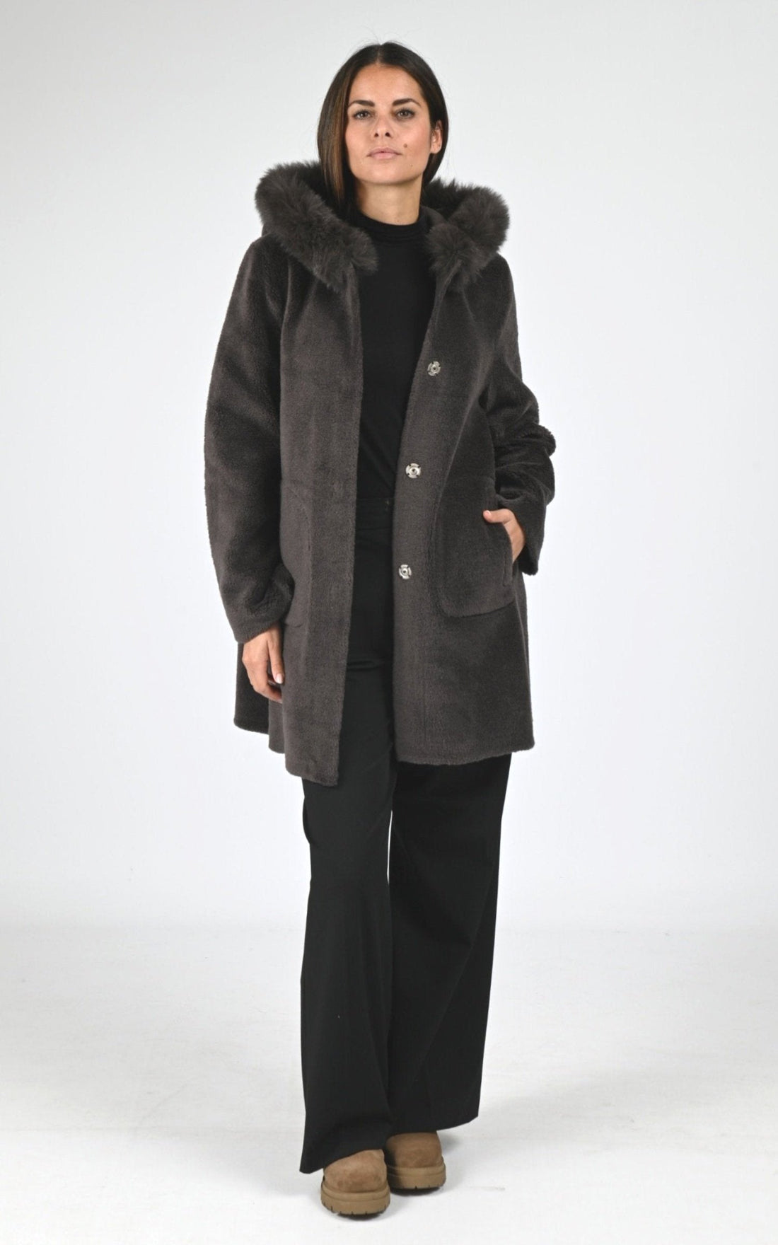 3/4 Textile Femme Levinsky, modèle Fernana fox de couleur ganix brown