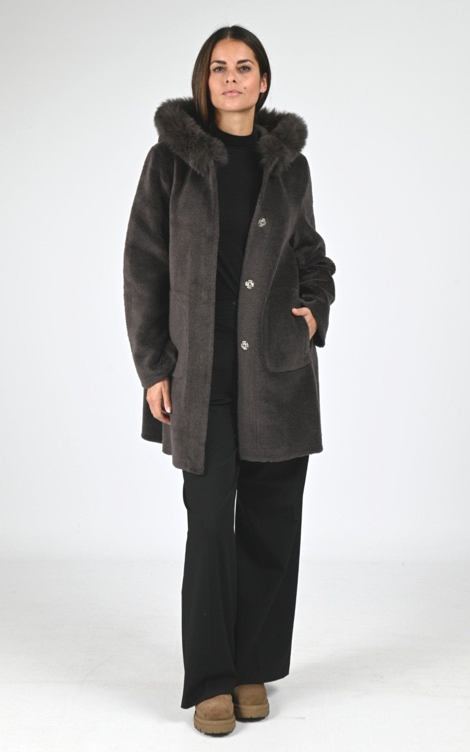 3/4 Textile Femme Levinsky, modèle Fernana fox de couleur ganix brown 2