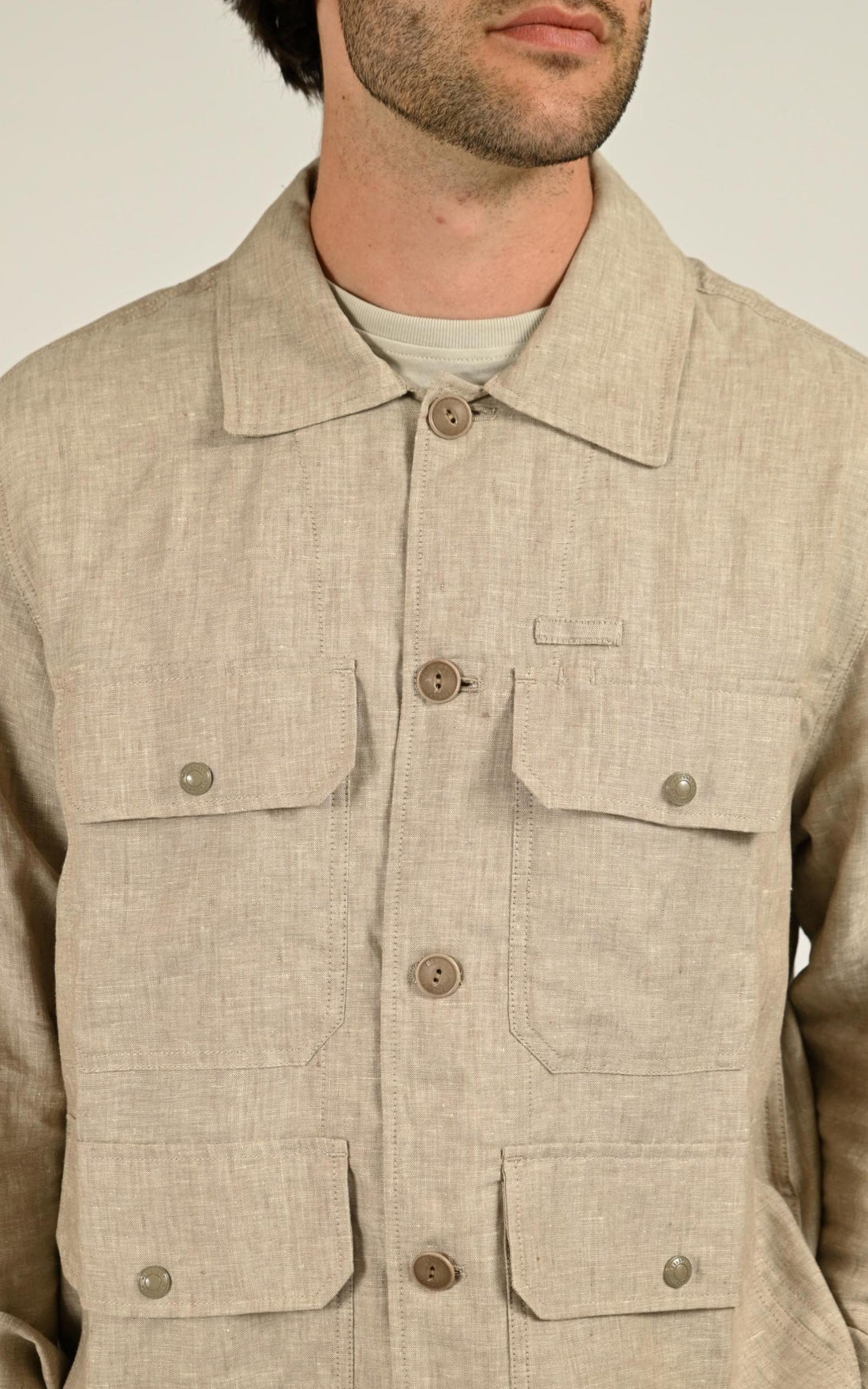 Veste en lin Forge beige