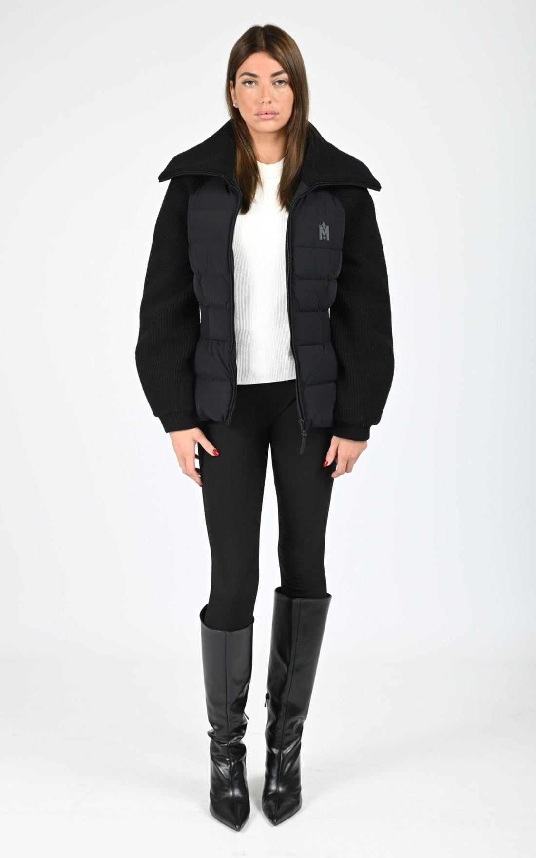 Veste Textile Femme Mackage, modèle Foxy de couleur black