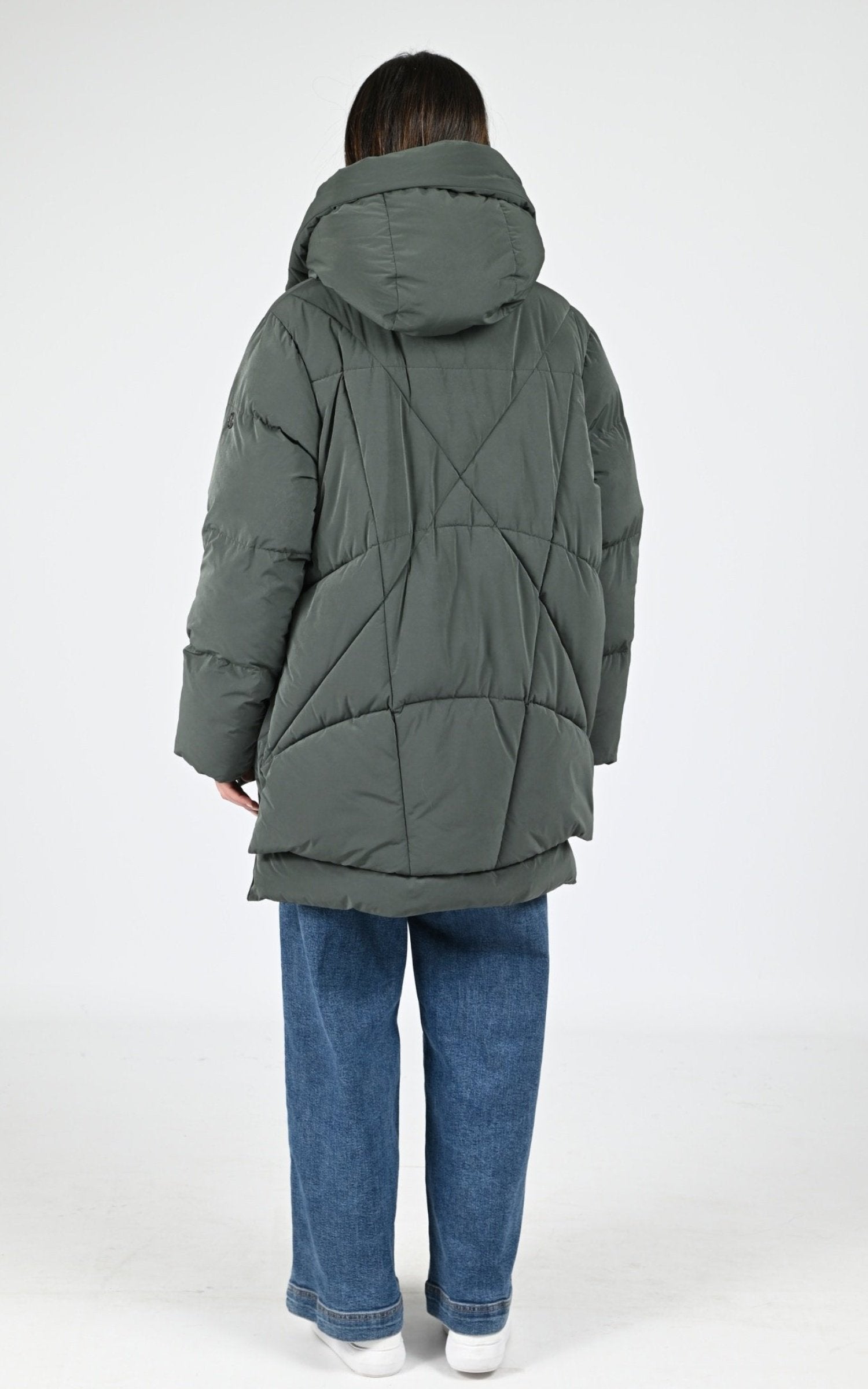 Ves doudoune Textile Femme Blonde No.8, modèle Frost de couleur dark kaki 7500 4