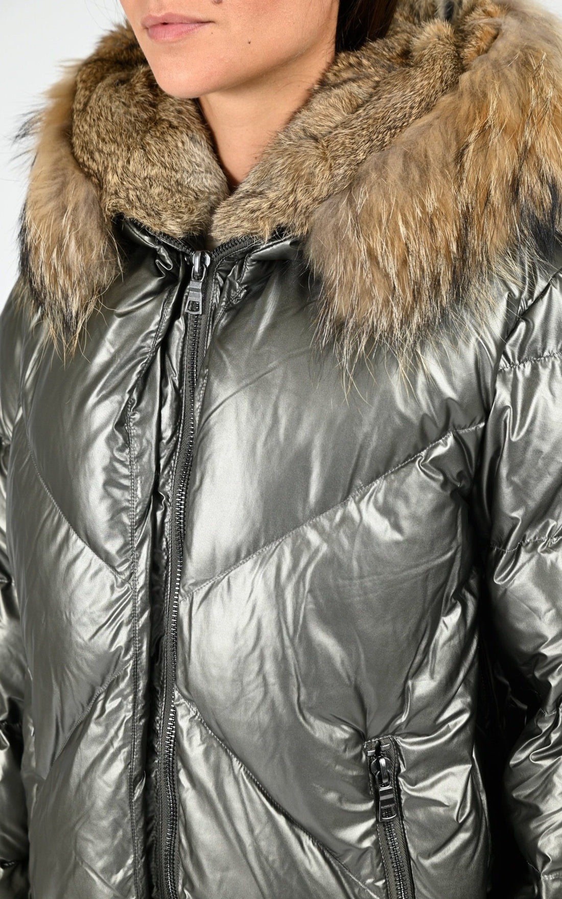 Ves doudoune Textile Femme Blonde No.8, modèle Frost m 515 de couleur dark khaki 7500