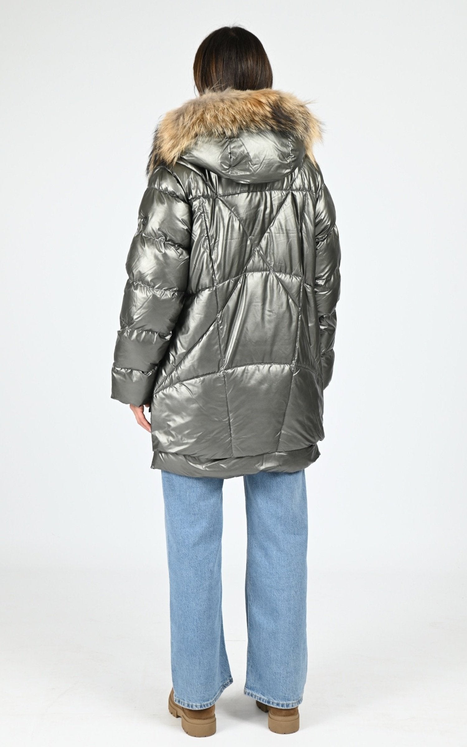 Ves doudoune Textile Femme Blonde No.8, modèle Frost m 515 de couleur dark khaki 7500 4