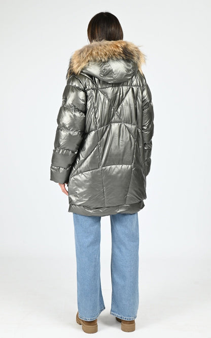 Ves doudoune Textile Femme Blonde No.8, modèle Frost m 515 de couleur dark khaki 7500