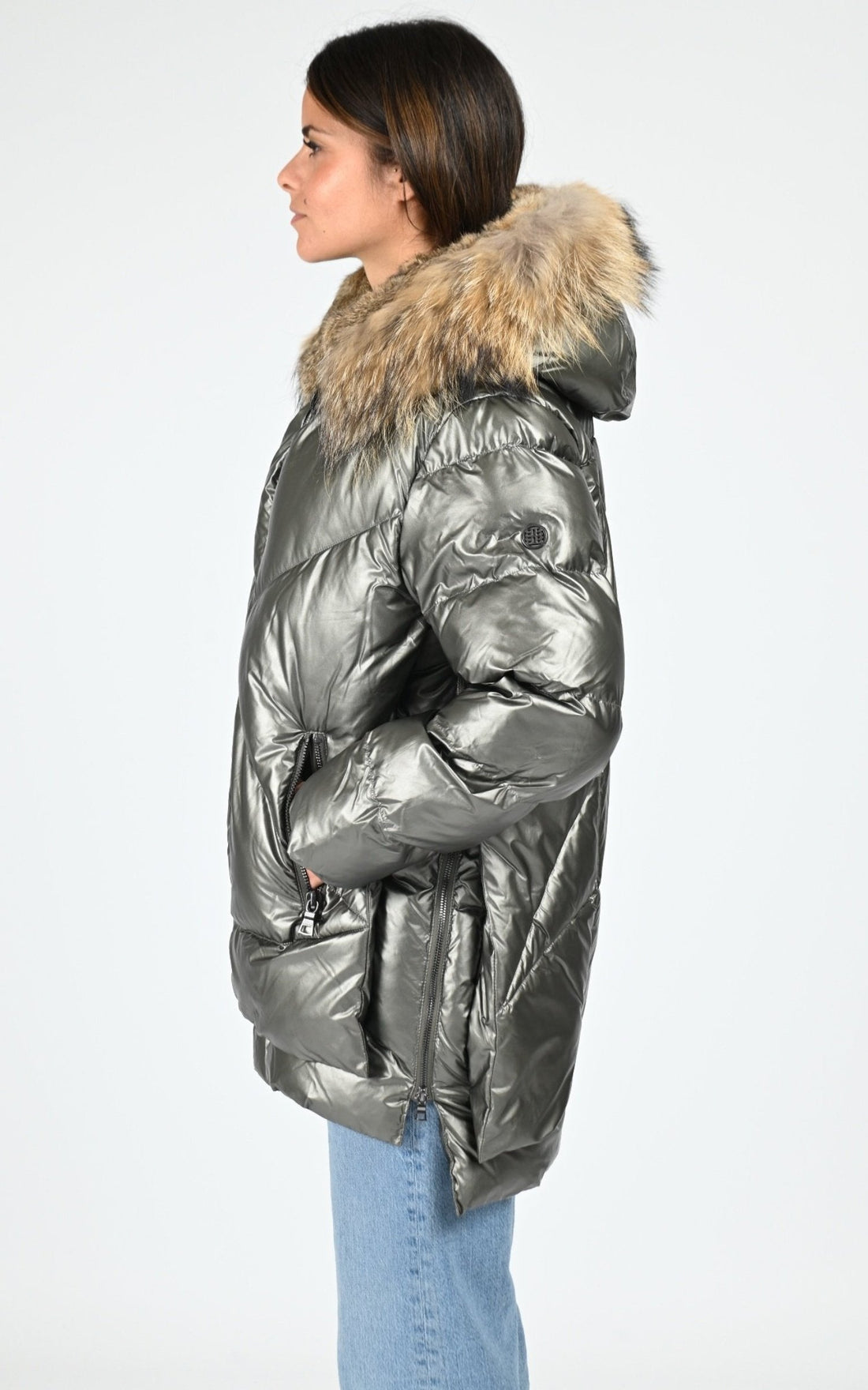 Ves doudoune Textile Femme Blonde No.8, modèle Frost m 515 de couleur dark khaki 7500