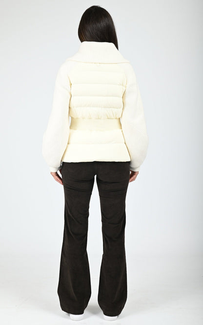 Doudoune bi-matière Foxy blanc