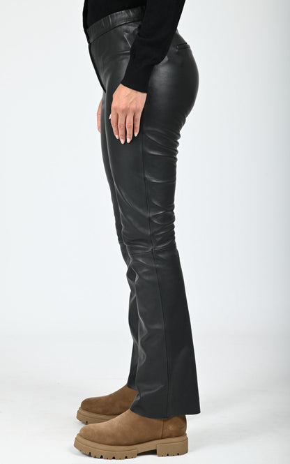 Pantalon cuir agneau Free noir