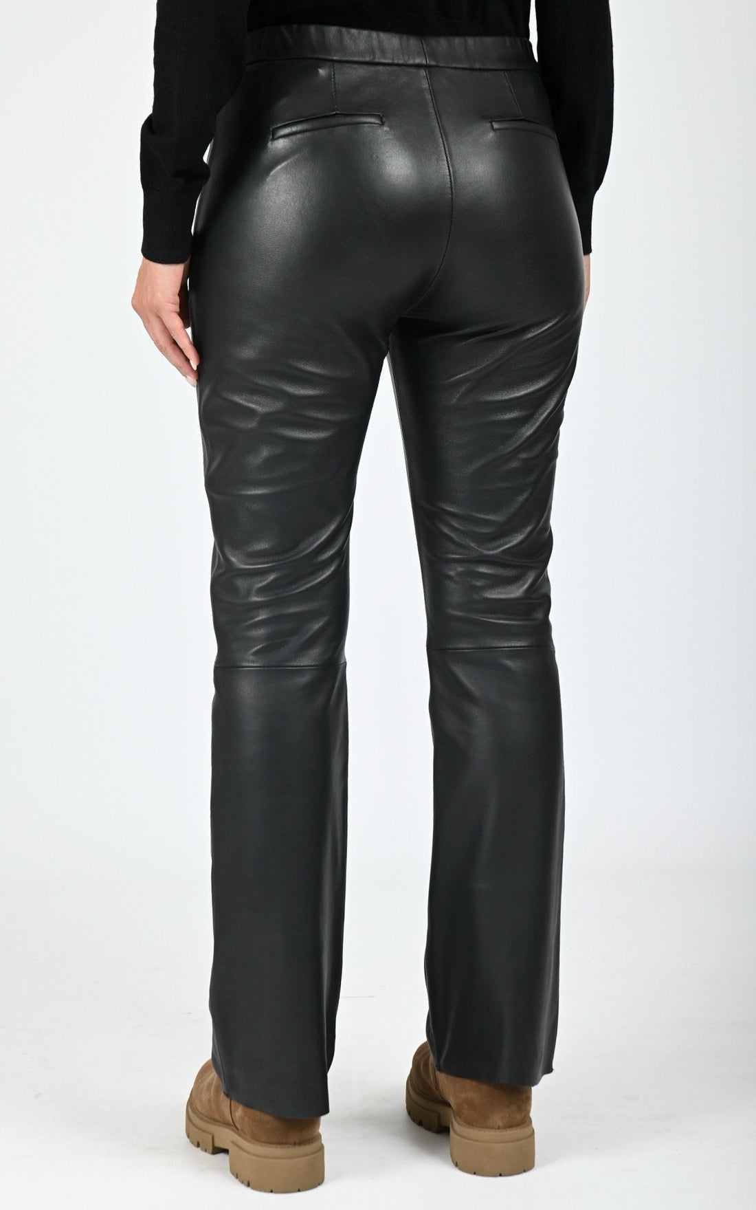 Pantalon cuir agneau Free noir