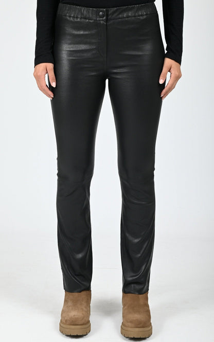 Pantalon cuir stretch Freya noir