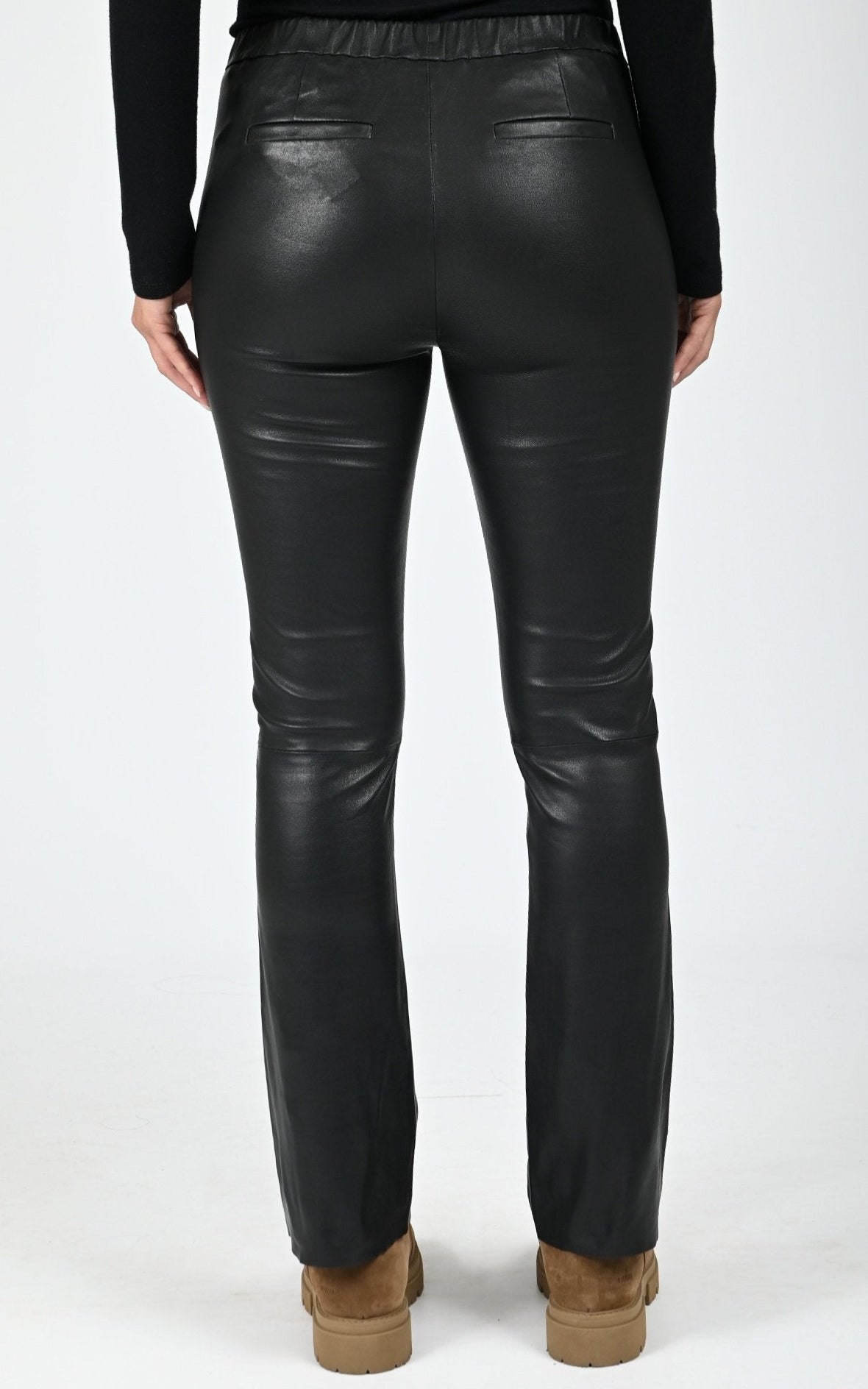 Pantalon cuir stretch Freya noir