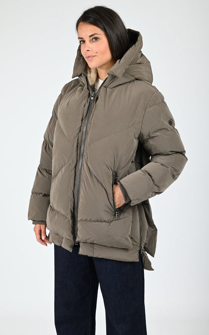 Doudoune oversize Frost taupe