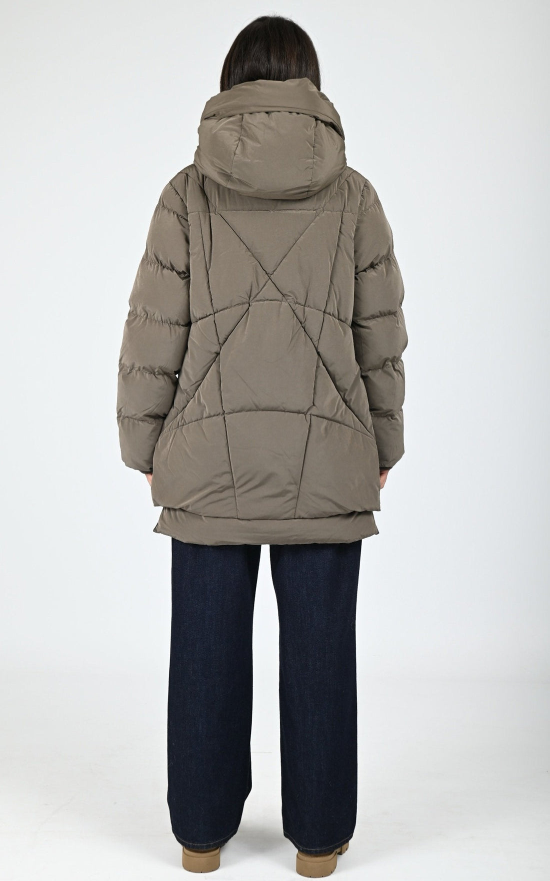 Doudoune oversize Frost taupe