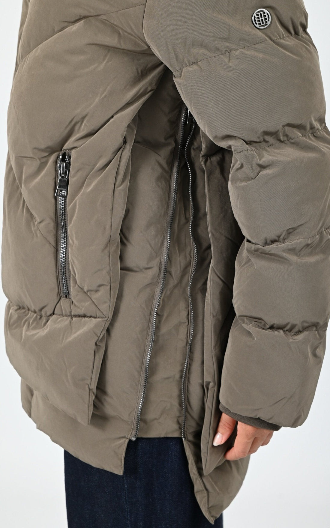 Doudoune oversize Frost taupe