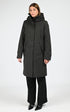 3/4 parka Textile Femme Krakatau, modèle Gaia qw534 de couleur dark green