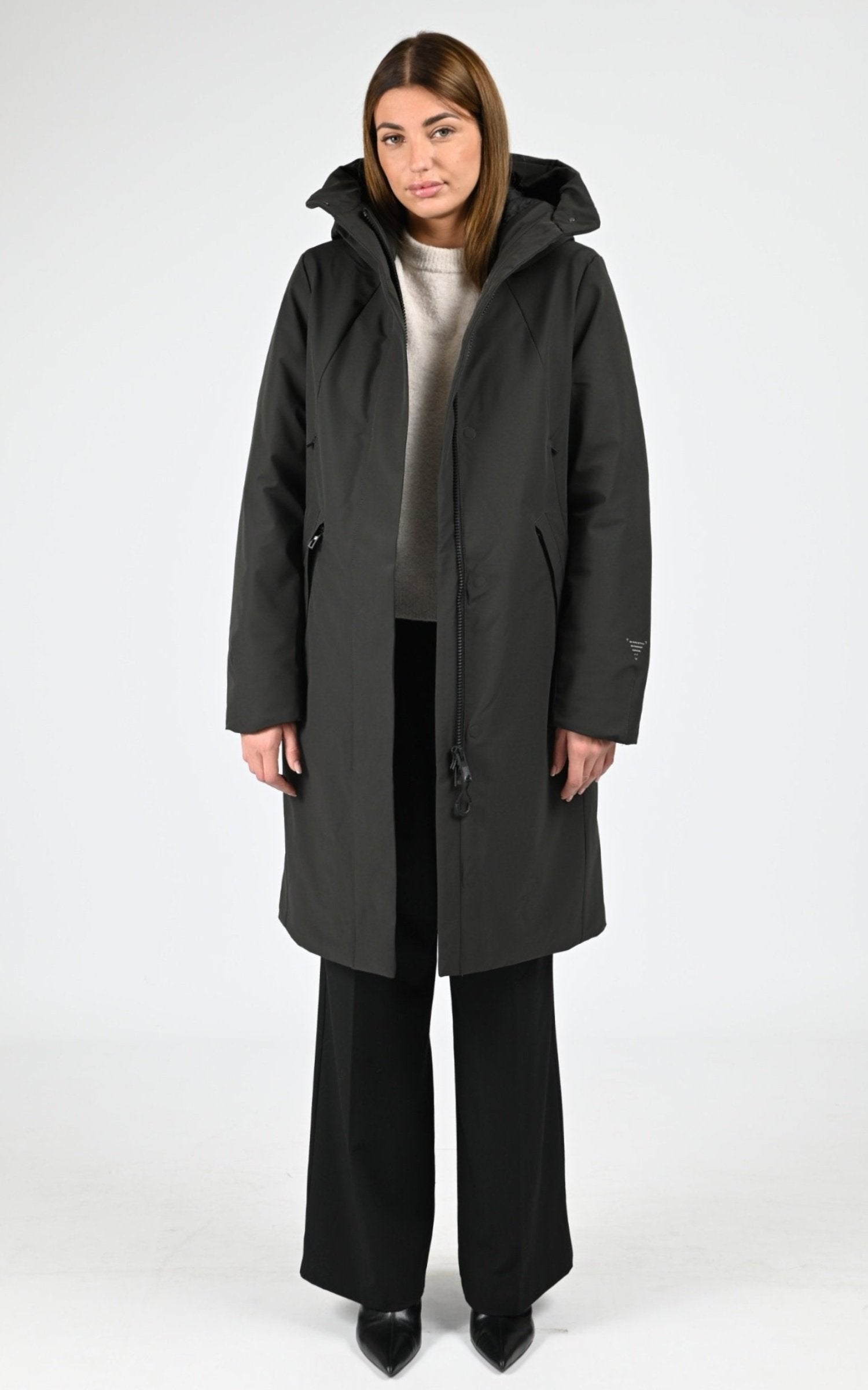 3/4 parka Textile Femme Krakatau, modèle Gaia qw534 de couleur dark green 4