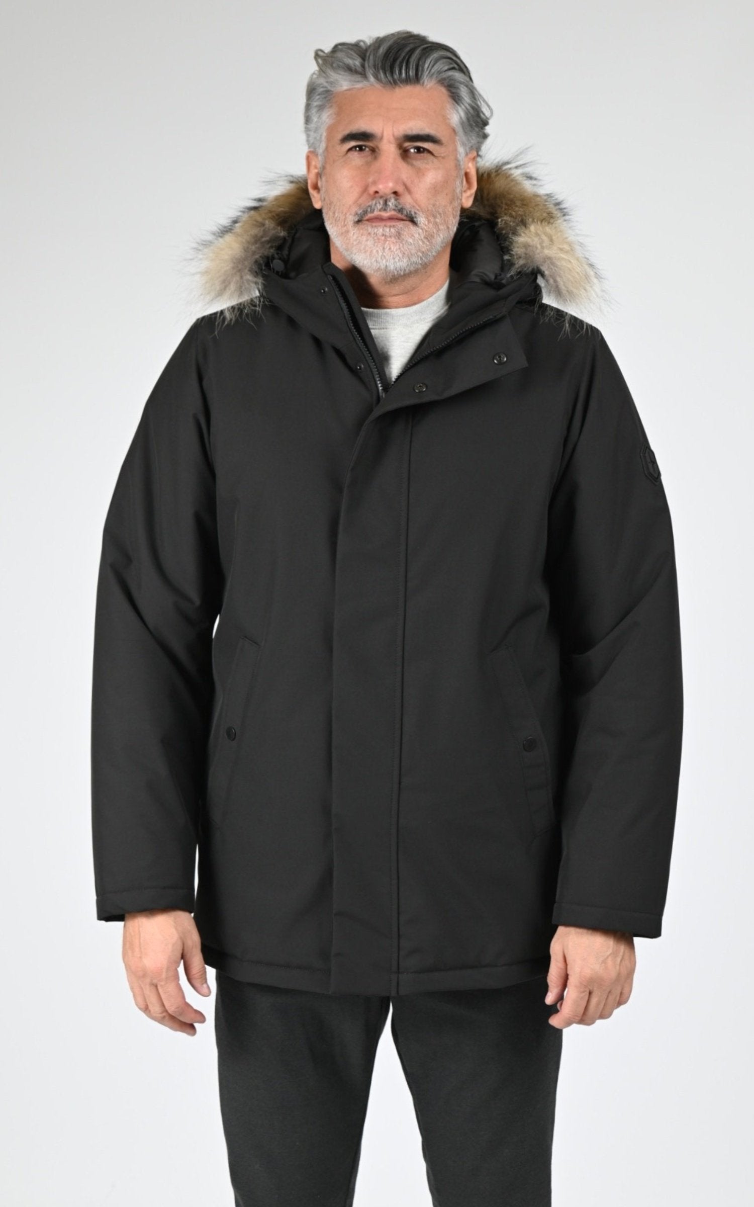 Parka Textile Homme Quartz, modèle Gaspe 35215f de couleur black 1