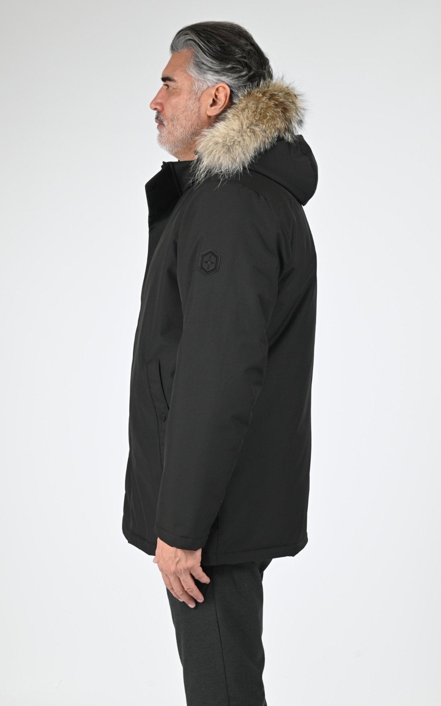Parka Textile Homme Quartz, modèle Gaspe 35215f de couleur black 3