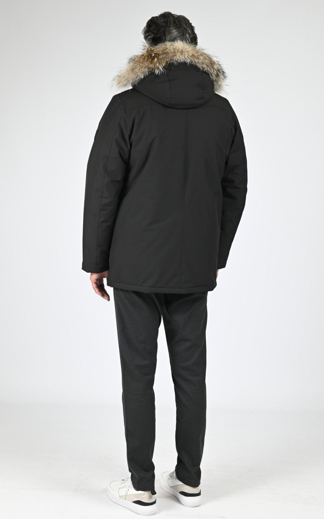 Parka Textile Homme Quartz, modèle Gaspe 35215f de couleur black