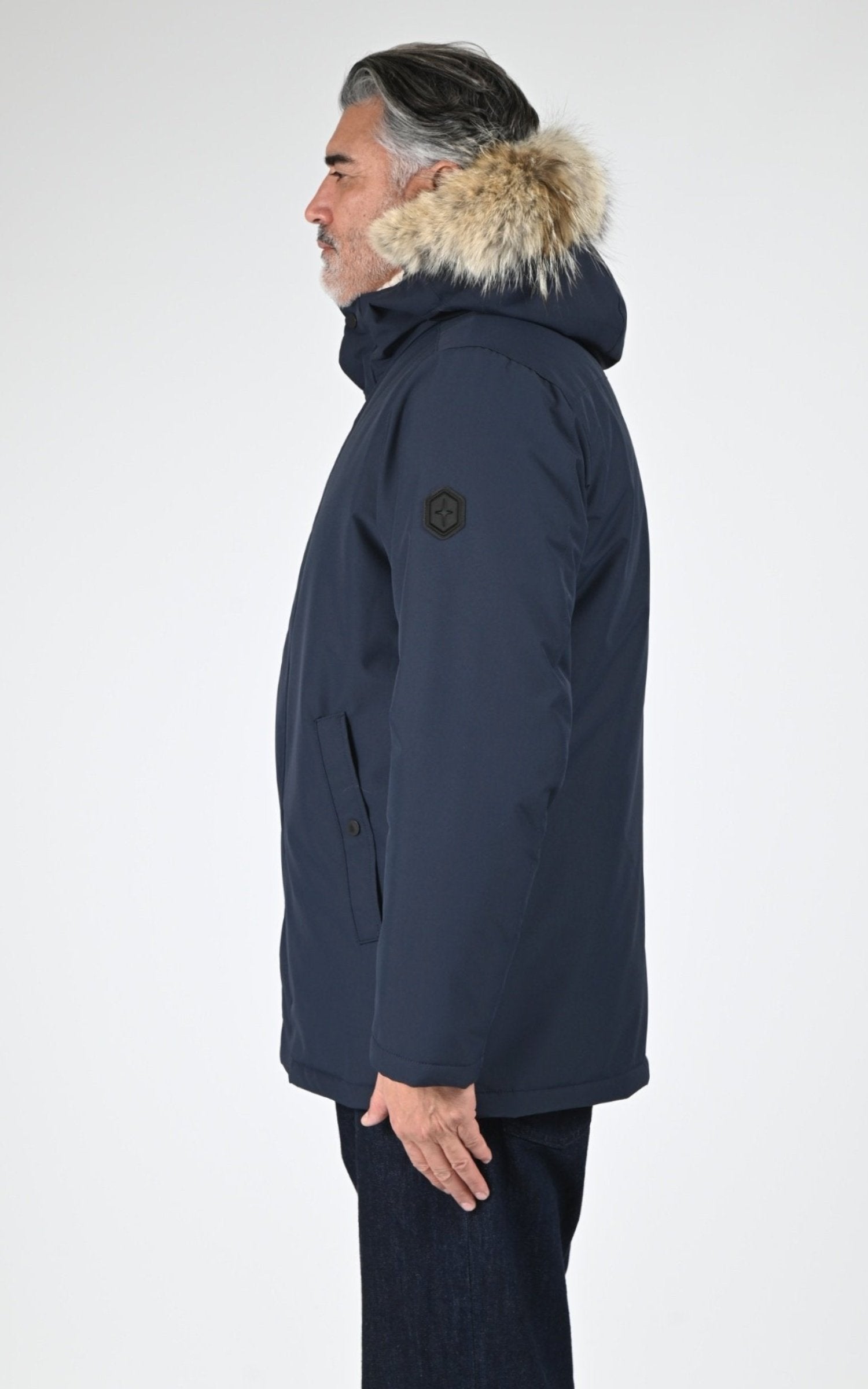 Parka Textile Homme Quartz, modèle Gaspe 35215f de couleur 1 navy 3