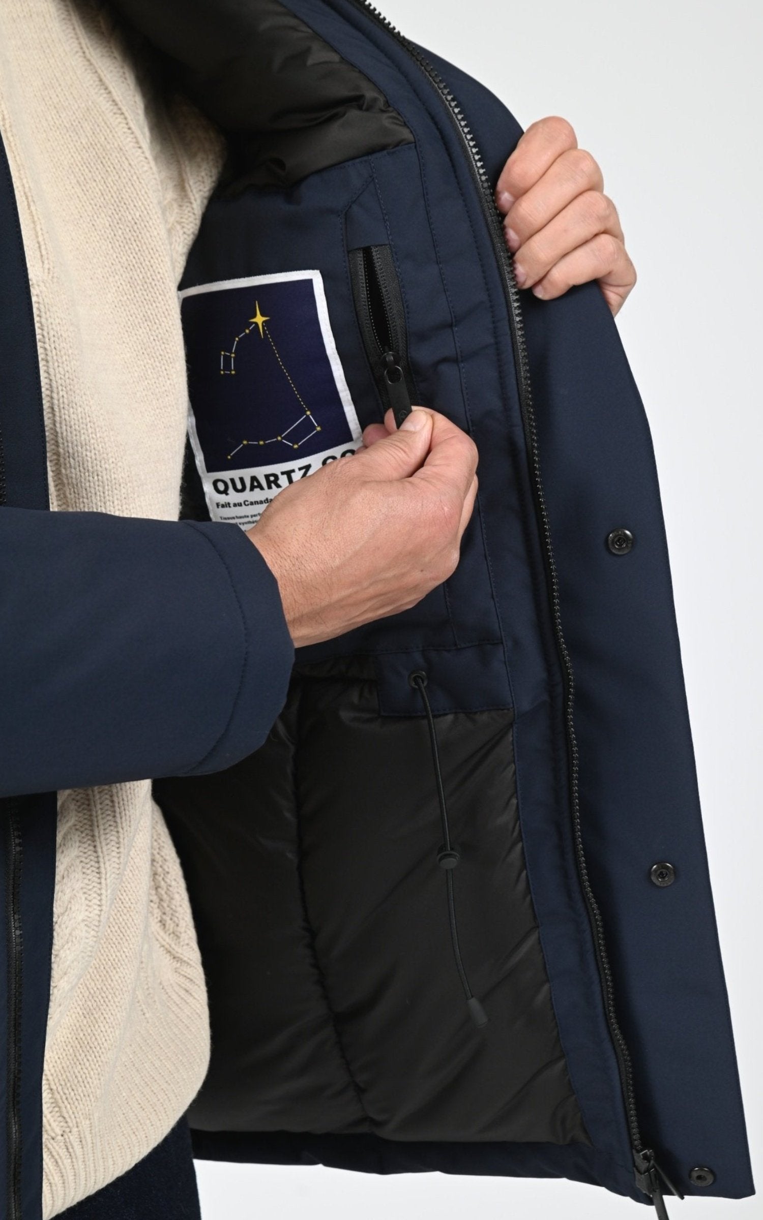 Parka Textile Homme Quartz, modèle Gaspe 35215f de couleur 1 navy 5