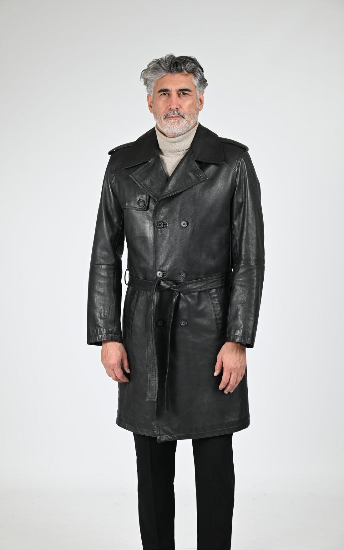 A &quot;GEORGES&quot; Marron La Canadienne Manteau Homme closed photo