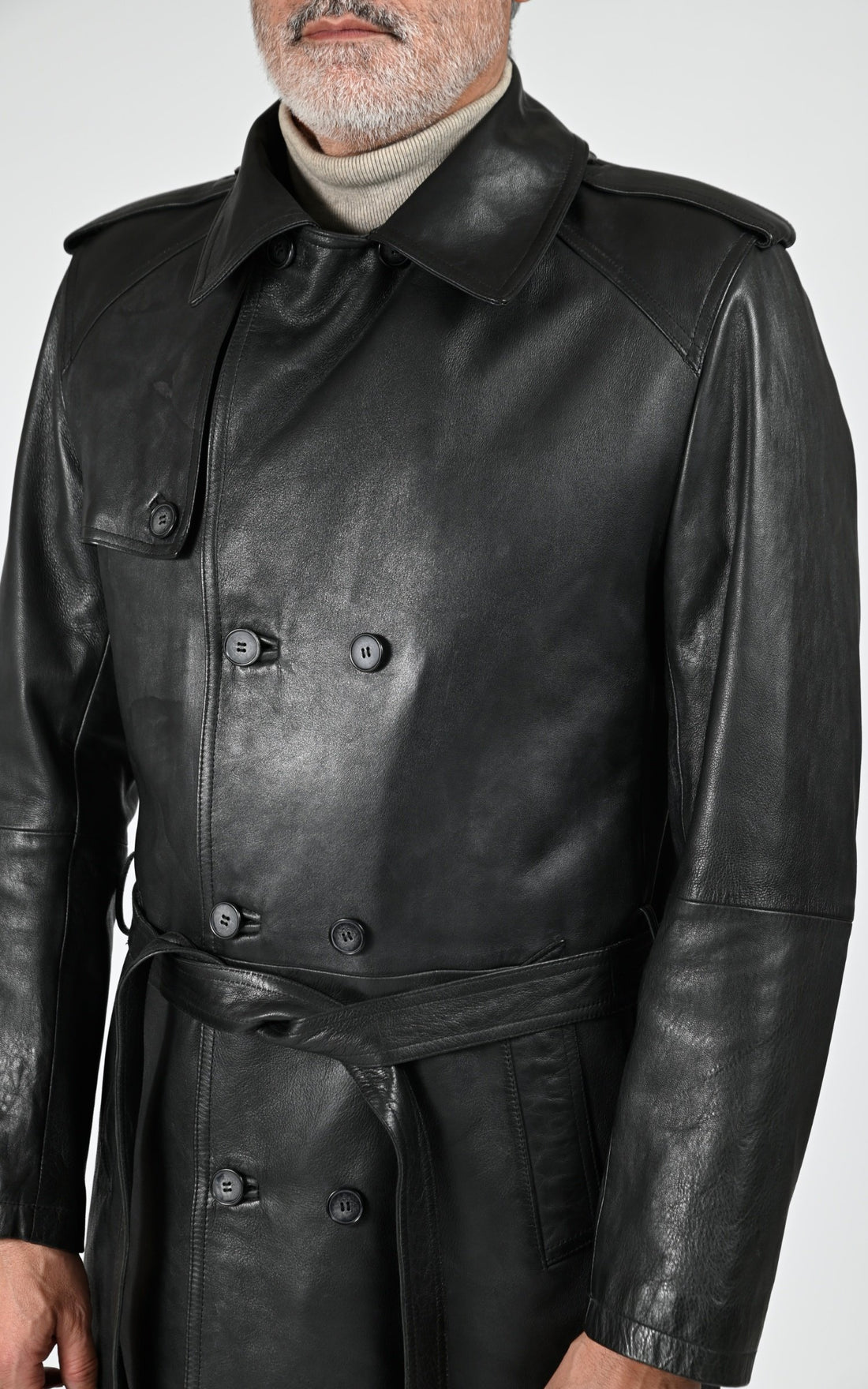 A &quot;GEORGES&quot; Marron La Canadienne Manteau Homme closed photo