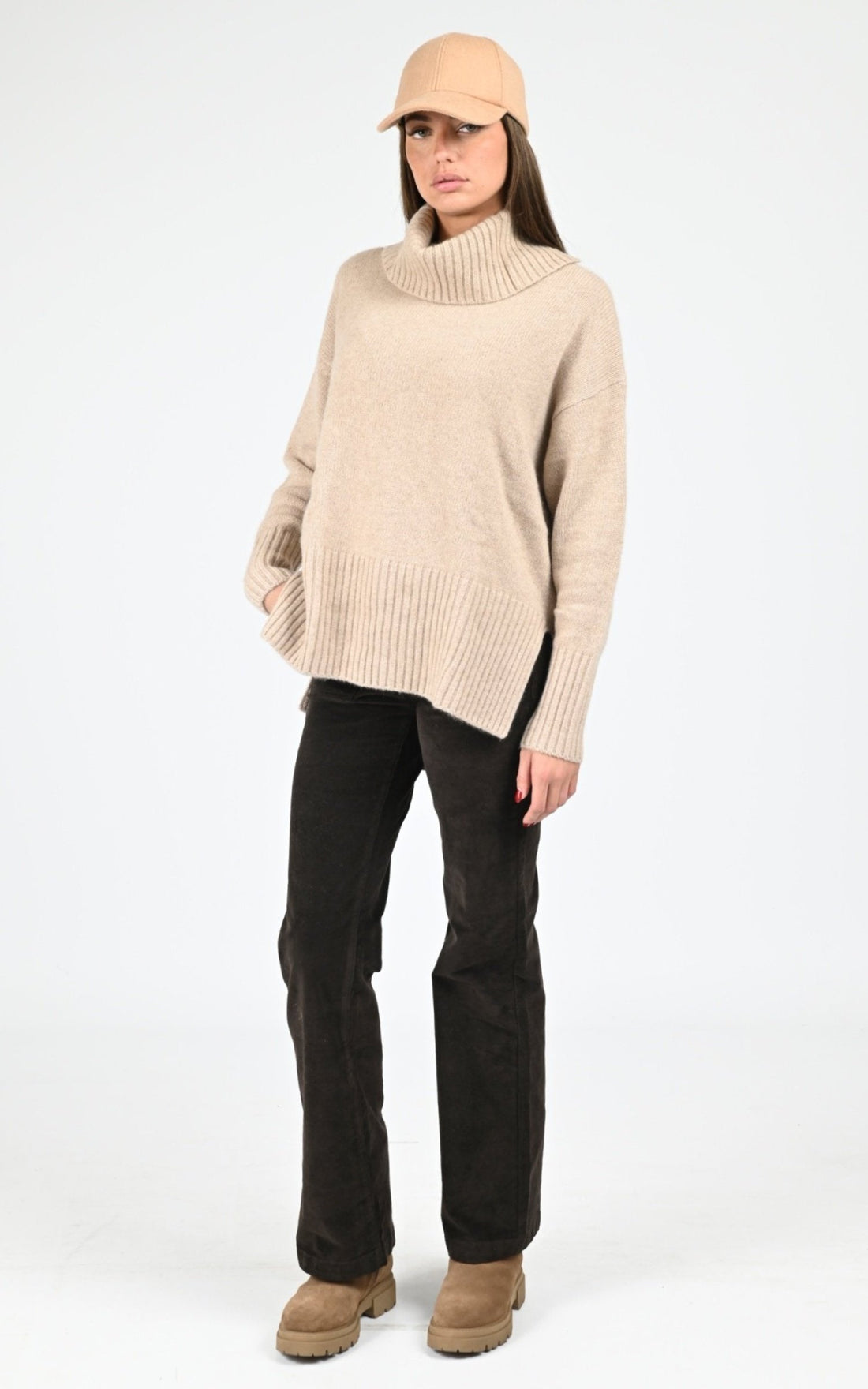 Pull Textile Femme Notshy, modèle Gilo 4707542c de couleur sandstone