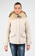 Ves  doudoune Textile Femme Woolrich, modèle Grace fur  jkt ou2043 de couleur oxford tan