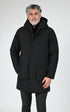 Parka Textile Homme Scandinavian Edition, modèle Guard ii de couleur onyx
