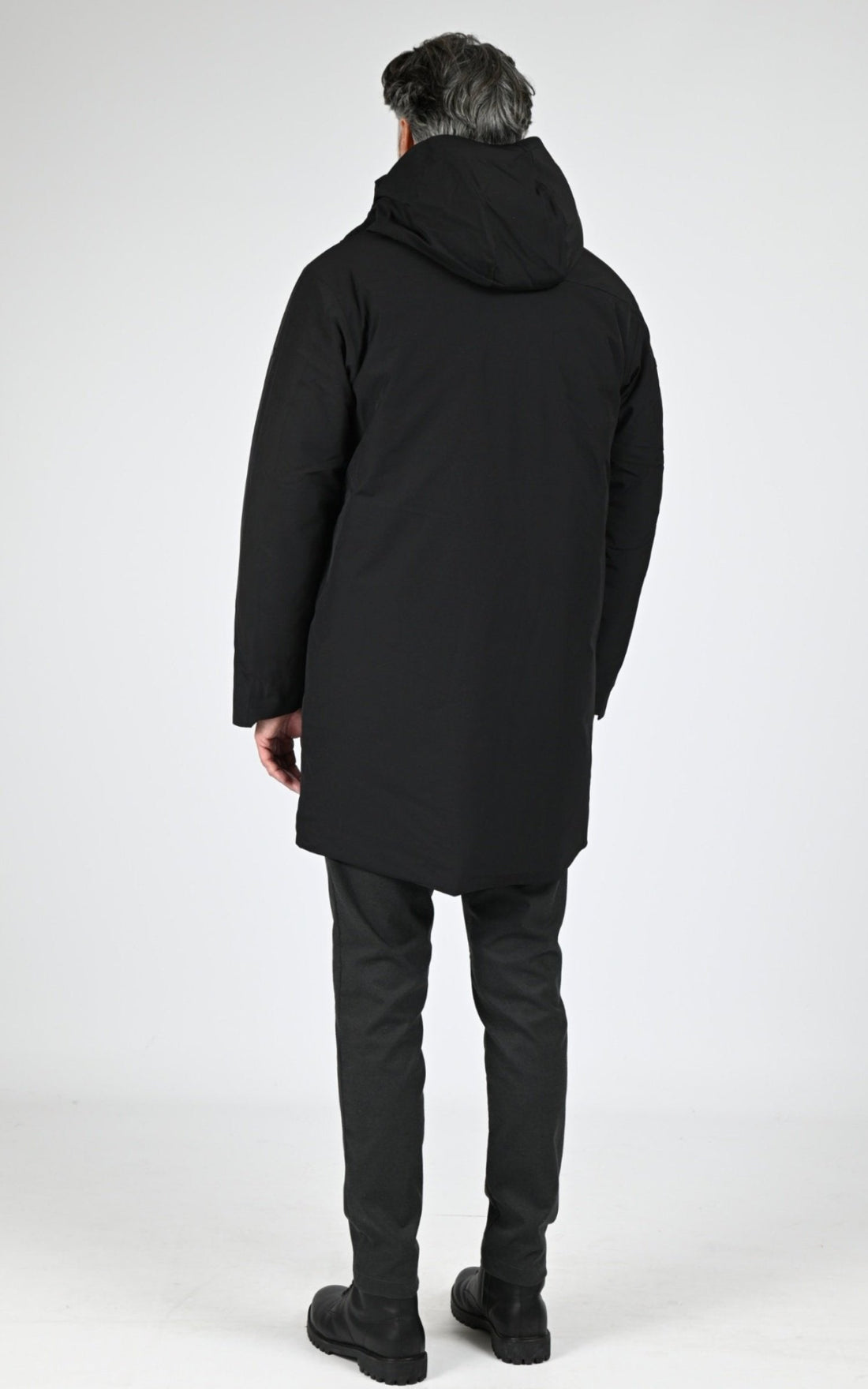 Parka Textile Homme Scandinavian Edition, modèle Guard ii de couleur onyx