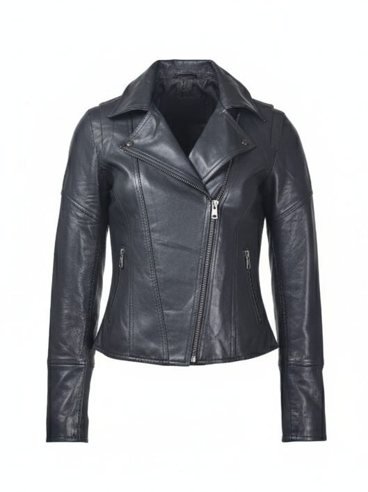 Amina Lamb Thick Dace Leather -Women Black