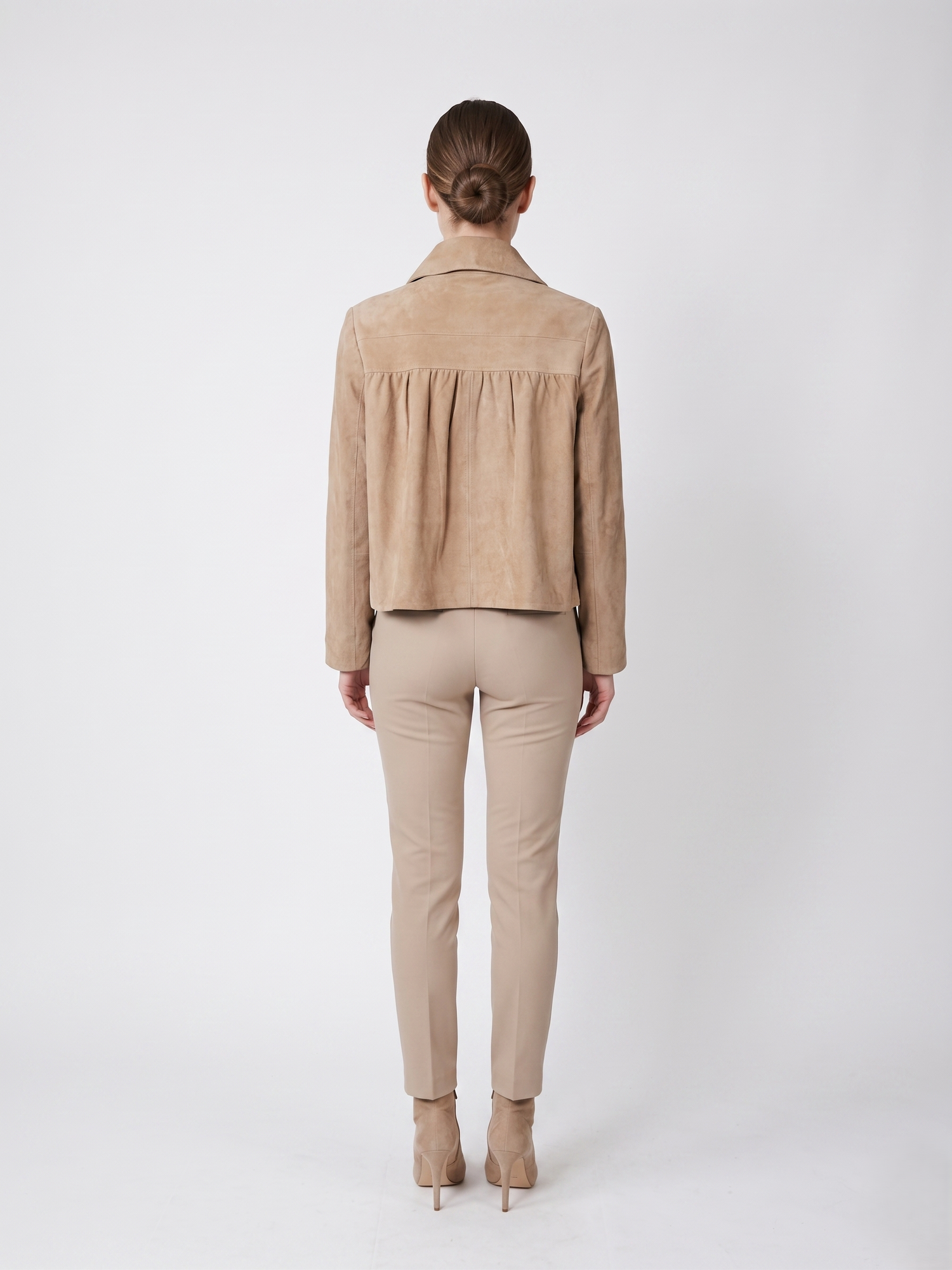 Mali, 54 cm. - Collar Goat Suede - Women Taupe 2