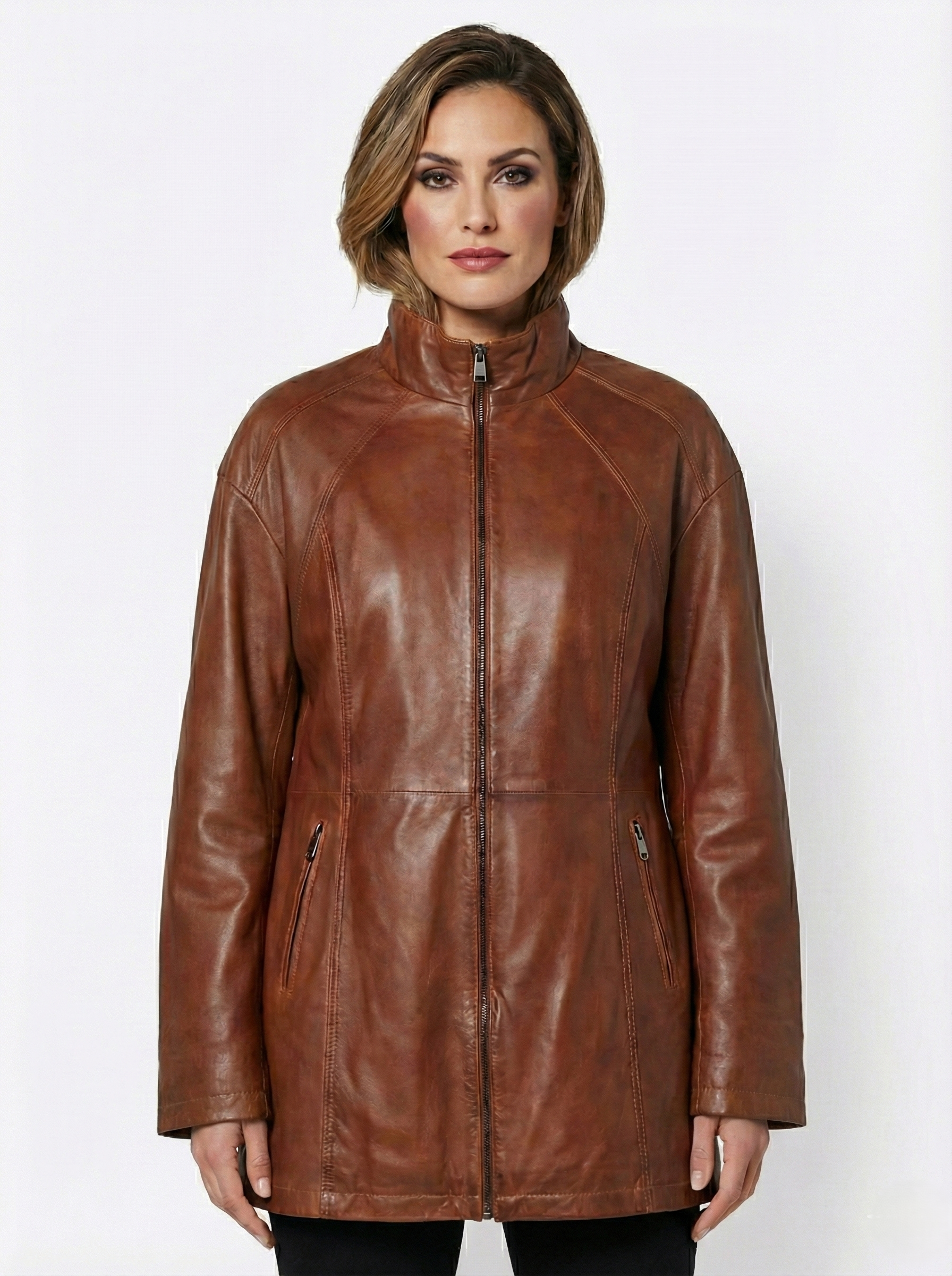 Pyril - XL Lamb Polish Nappa Leather Dark Cognac