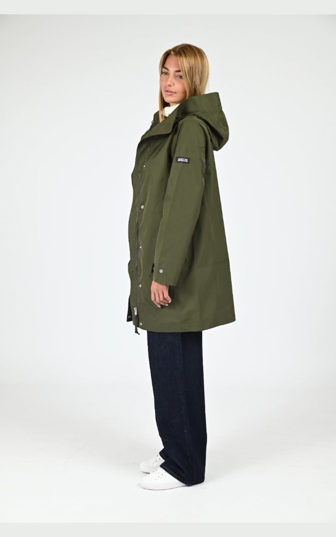 Parka Textile Femme Aigle, modèle Hefrida ais23wout007 de couleur algue