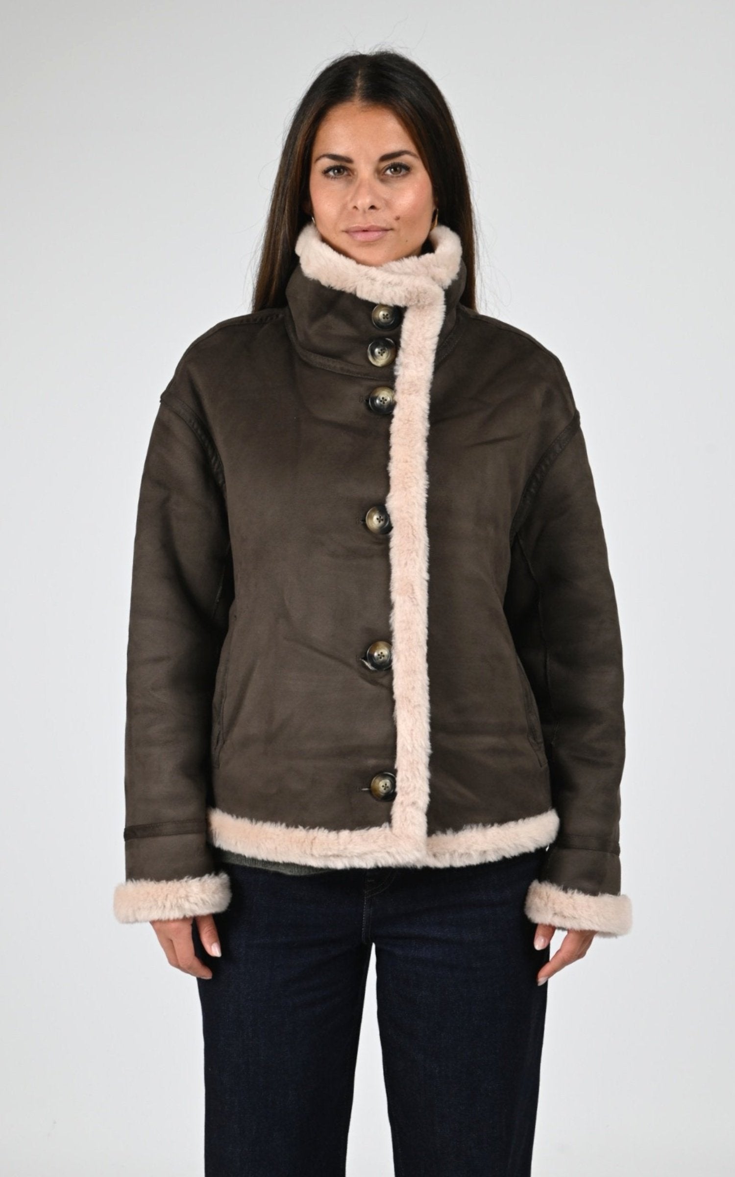 Blouson Textile Femme Levinsky, modèle Heidi de couleur ganix brown 1