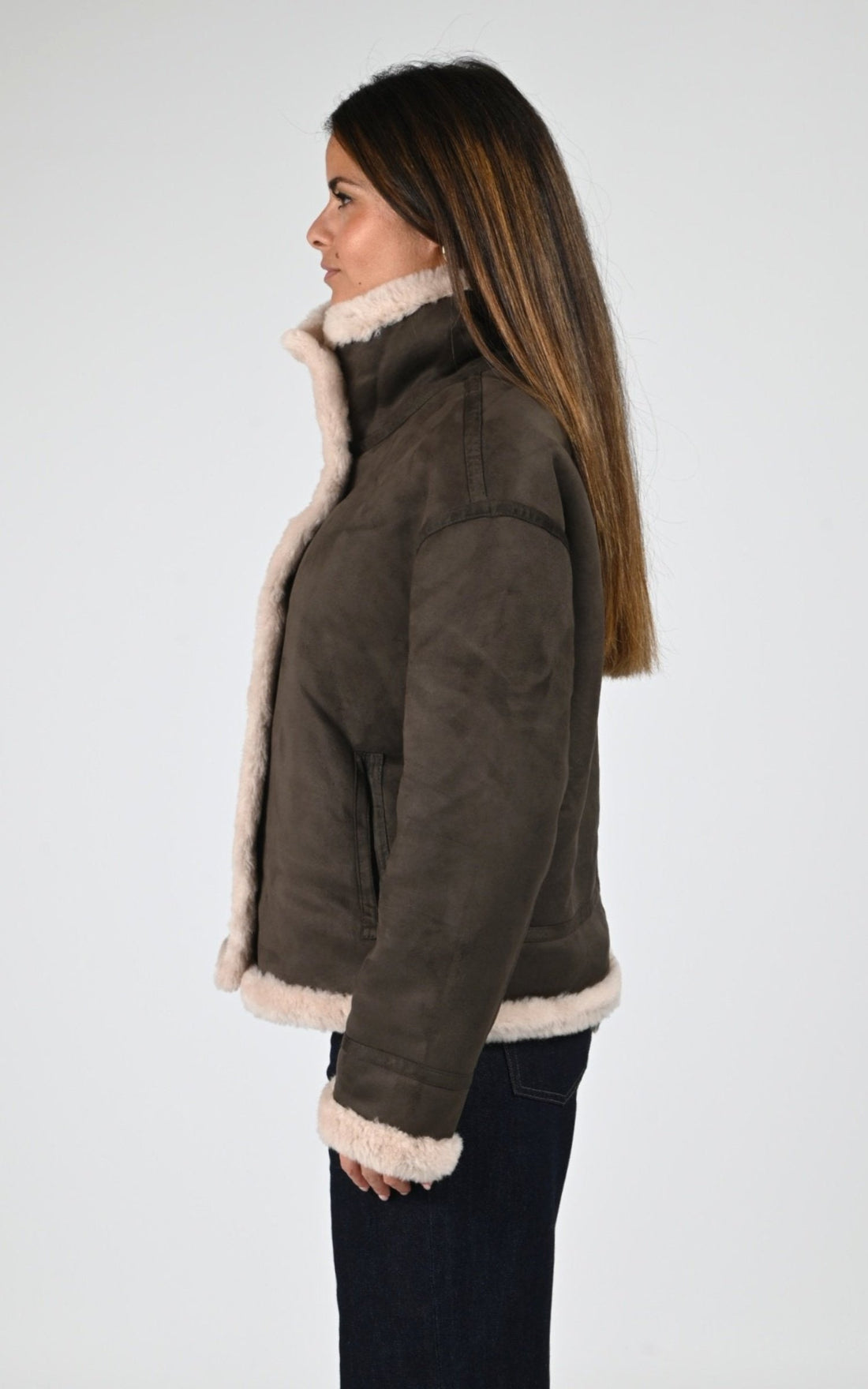 Blouson Textile Femme Levinsky, modèle Heidi de couleur ganix brown