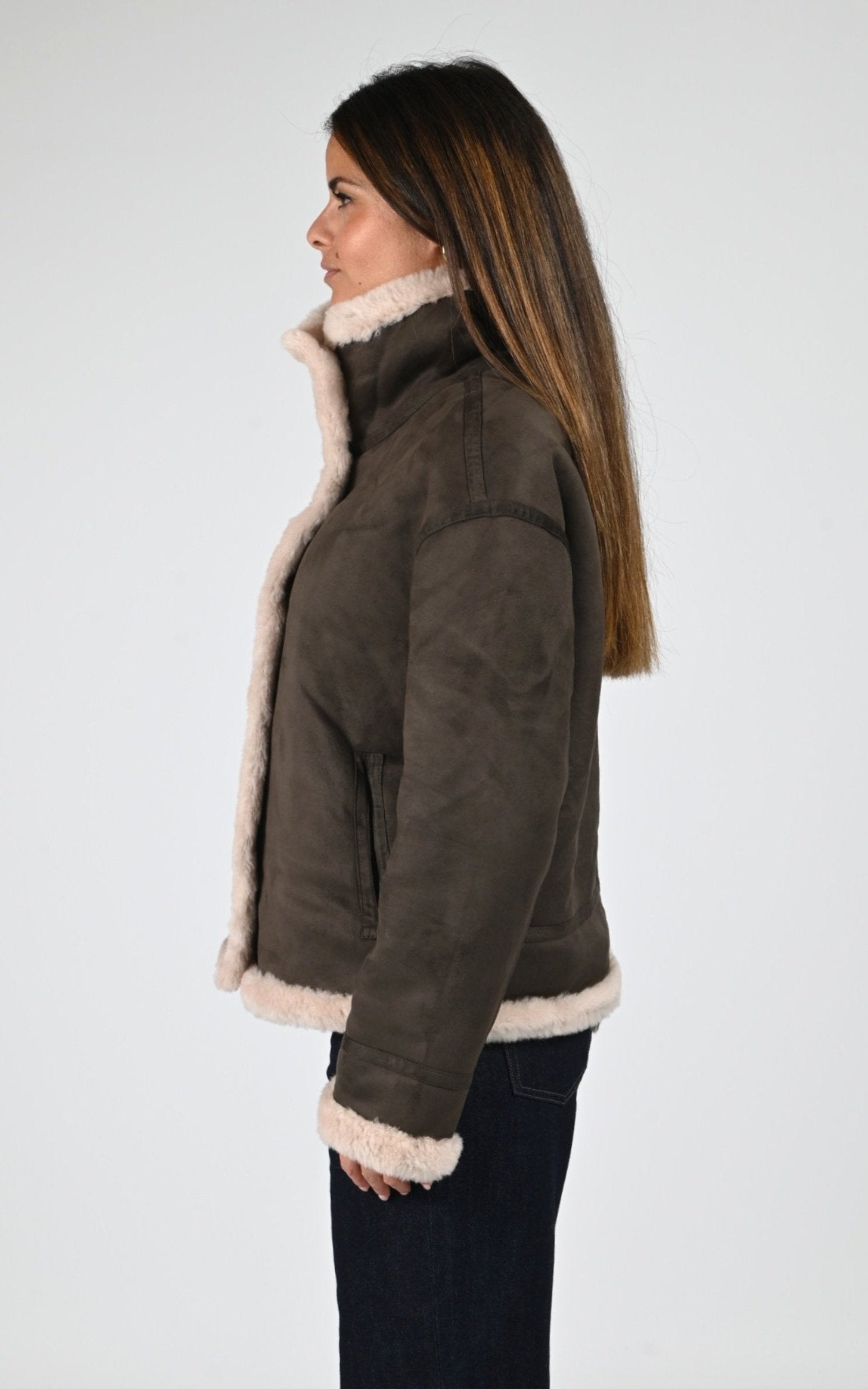 Blouson Textile Femme Levinsky, modèle Heidi de couleur ganix brown 3