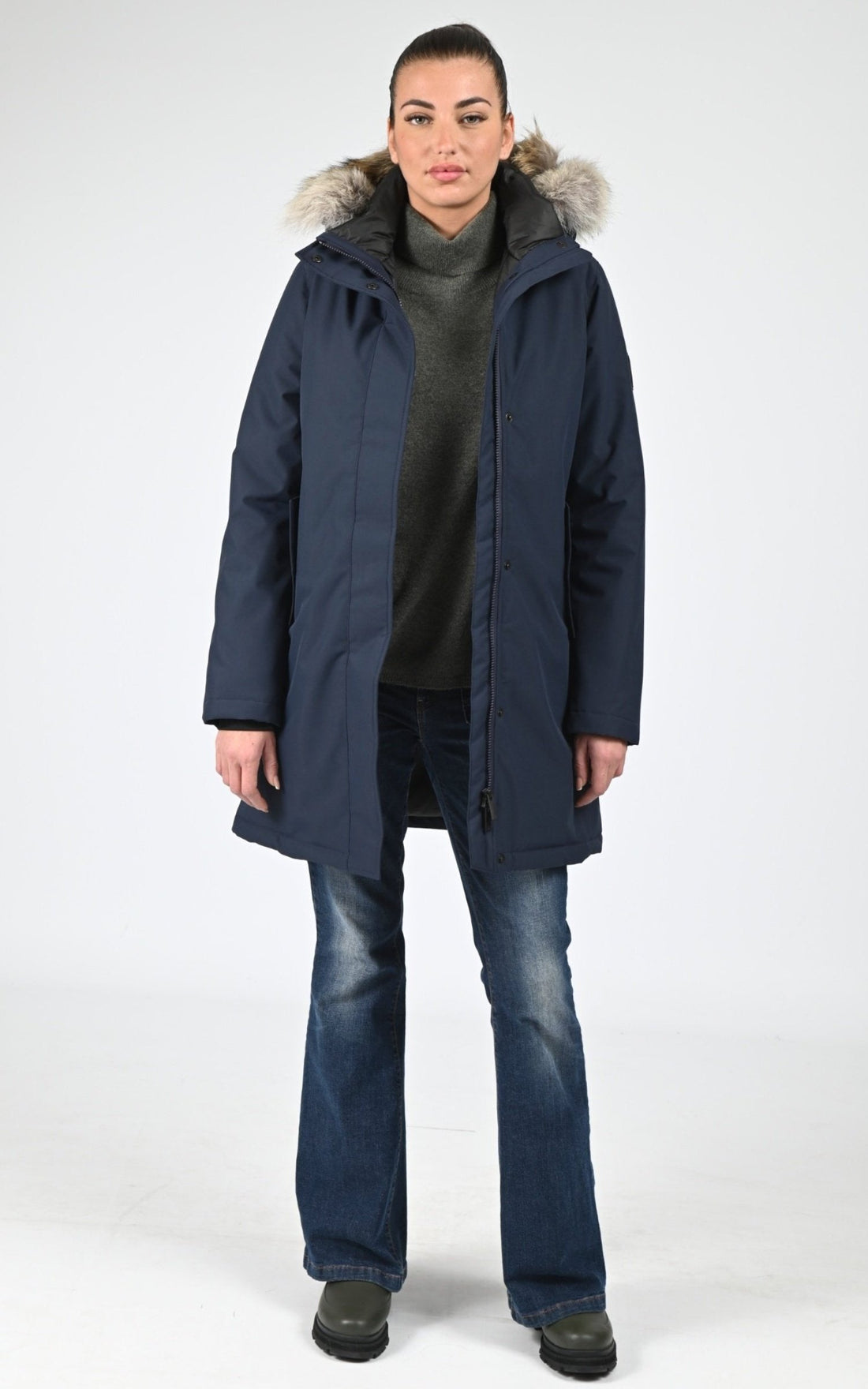 Parka Textile Femme Quartz, modèle Heidi 25215f de couleur 1 navy