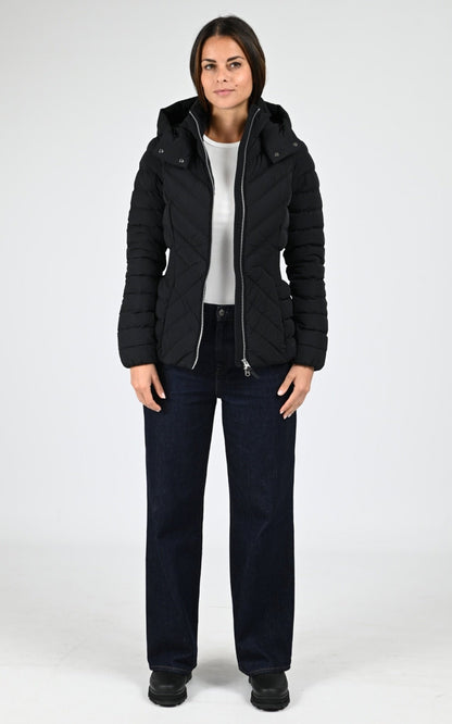 Ves doudoune Textile Femme Mackage, modèle Idalee de couleur black