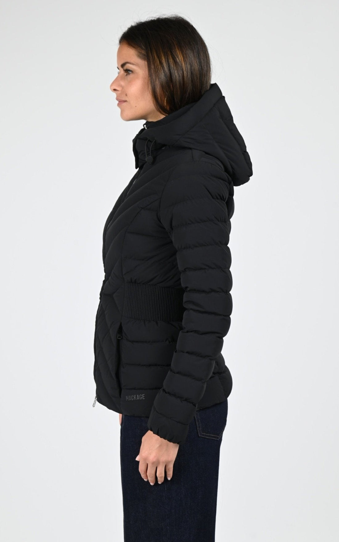 Ves doudoune Textile Femme Mackage, modèle Idalee de couleur black