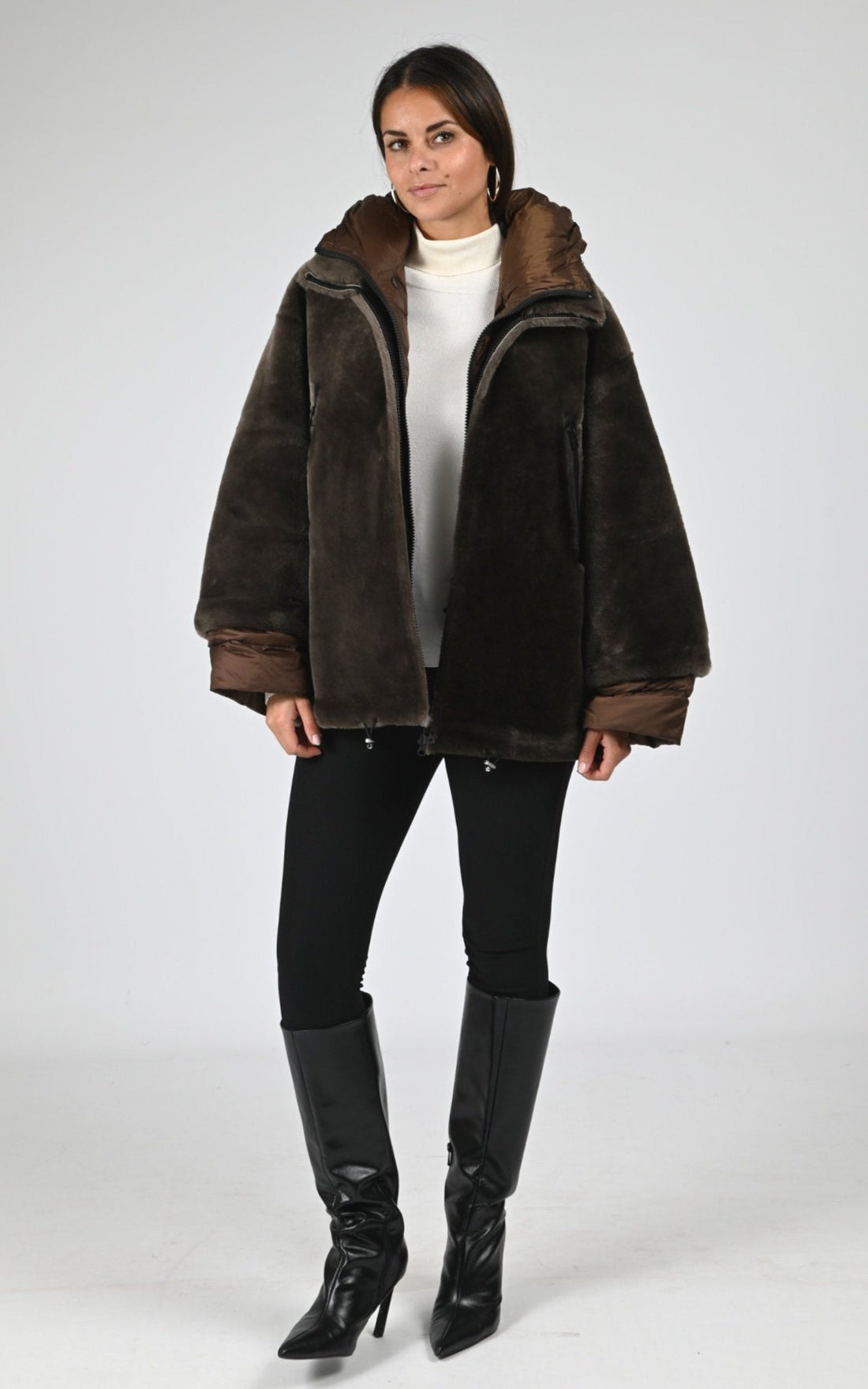 Veste Df Femme Levinsky, modèle Idane de couleur brown