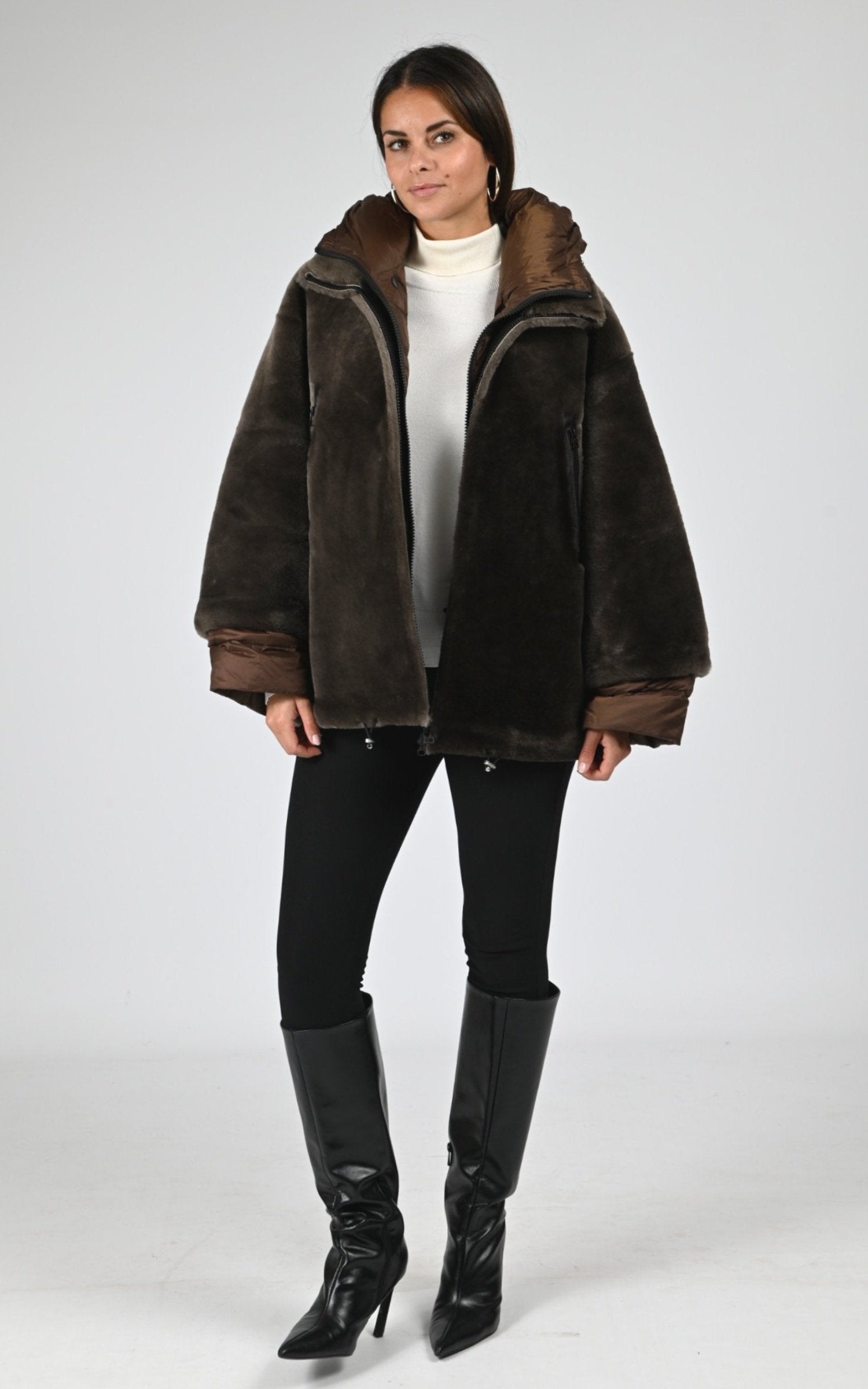 Veste Df Femme Levinsky, modèle Idane de couleur brown