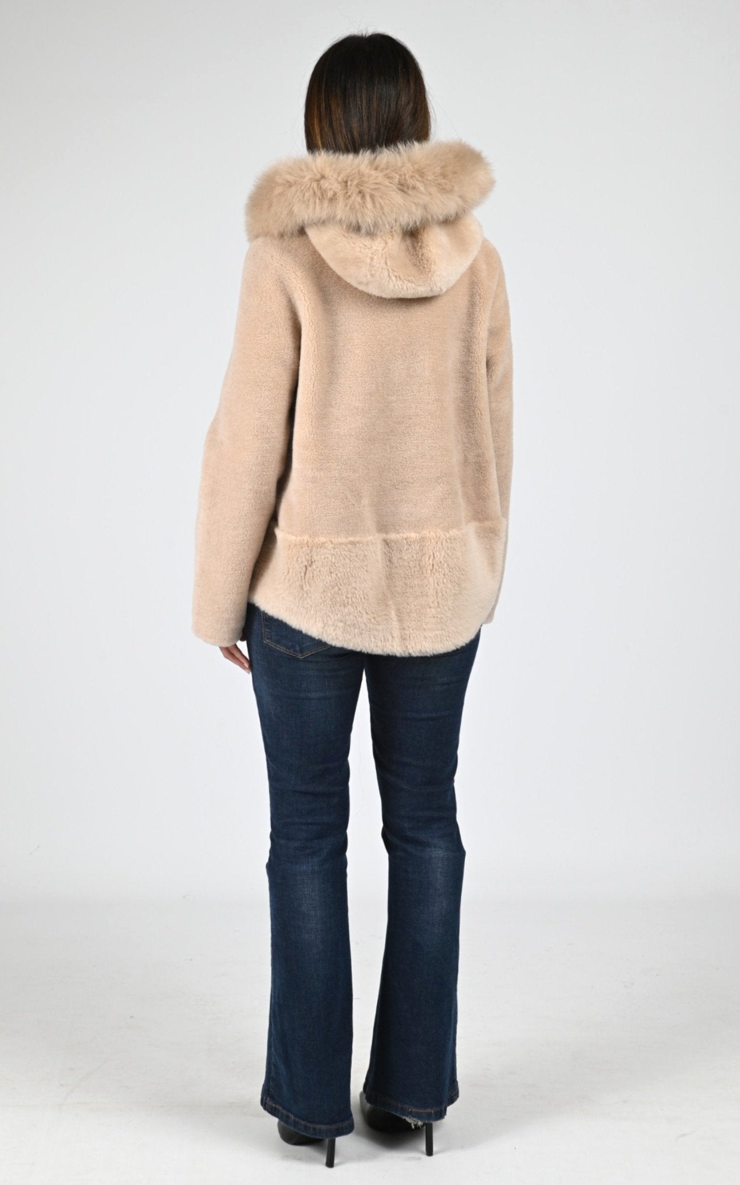 Veste Textile Femme Levinsky, modèle Ilda fox de couleur light camel 4