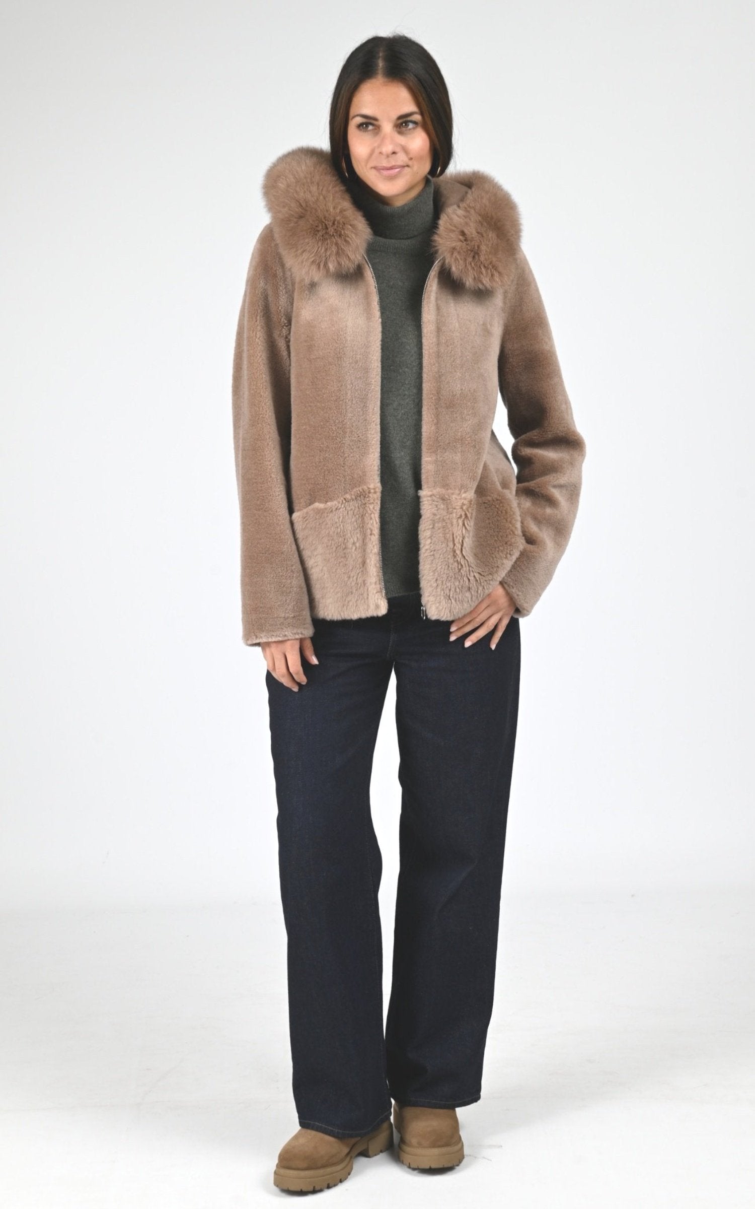 Veste Textile Femme Levinsky, modèle Ilda fox de couleur chestnut 2