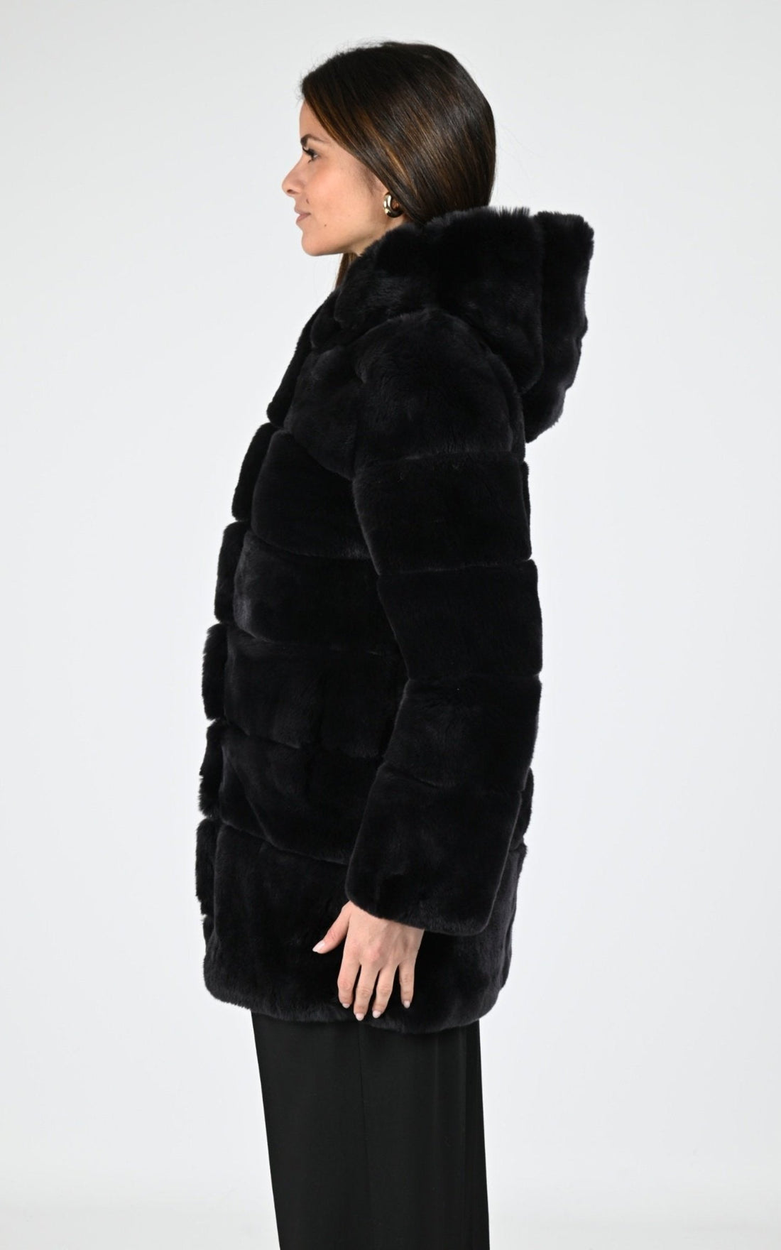 3/4 Fourrure Femme Levinsky, modèle Imelda de couleur charcoal a11