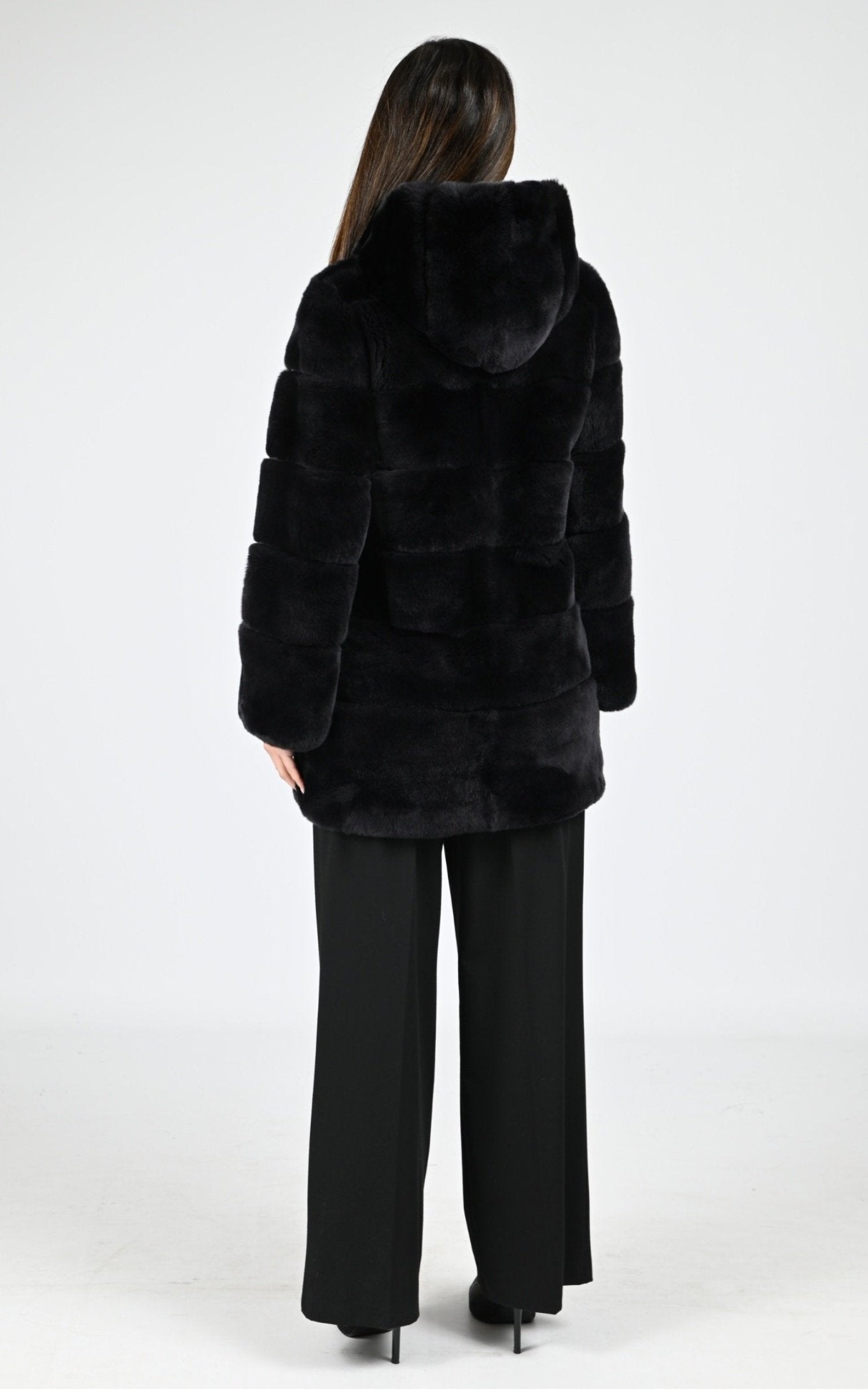 3/4 Fourrure Femme Levinsky, modèle Imelda de couleur charcoal a11 4