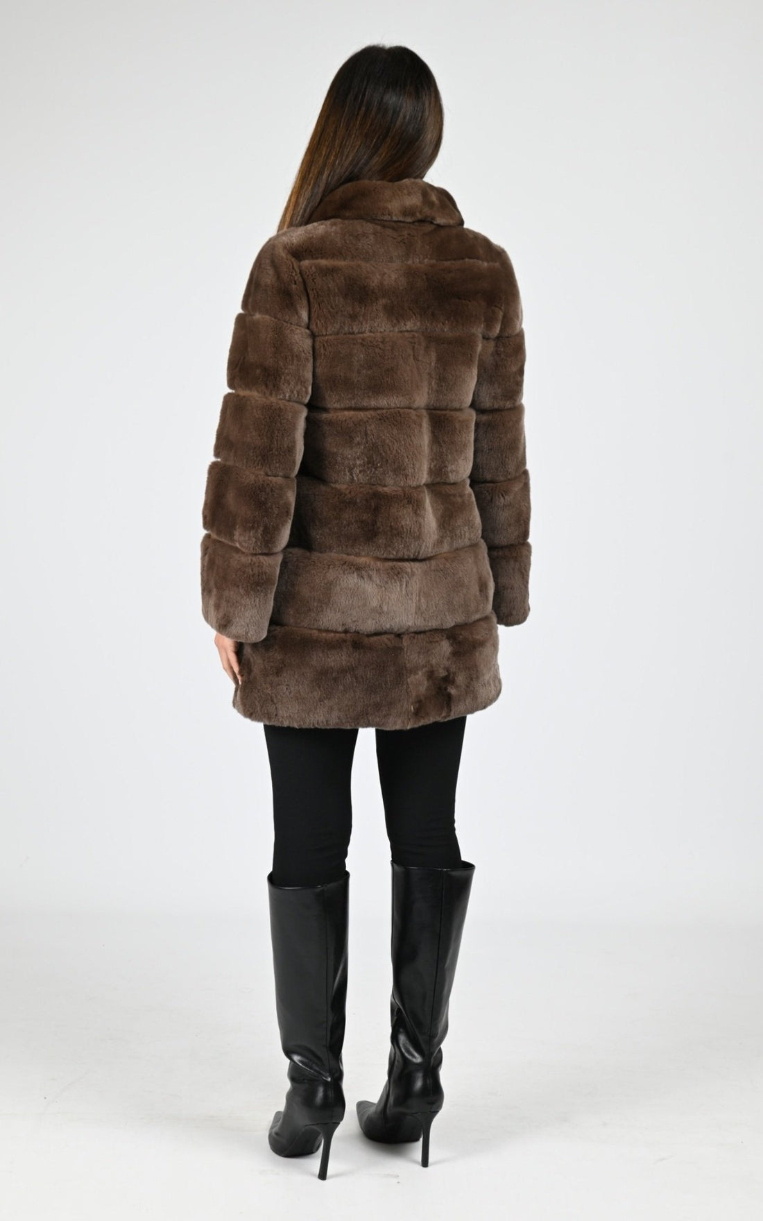 3/4 Fourrure Femme Levinsky, modèle Imelda de couleur caffe latte 24